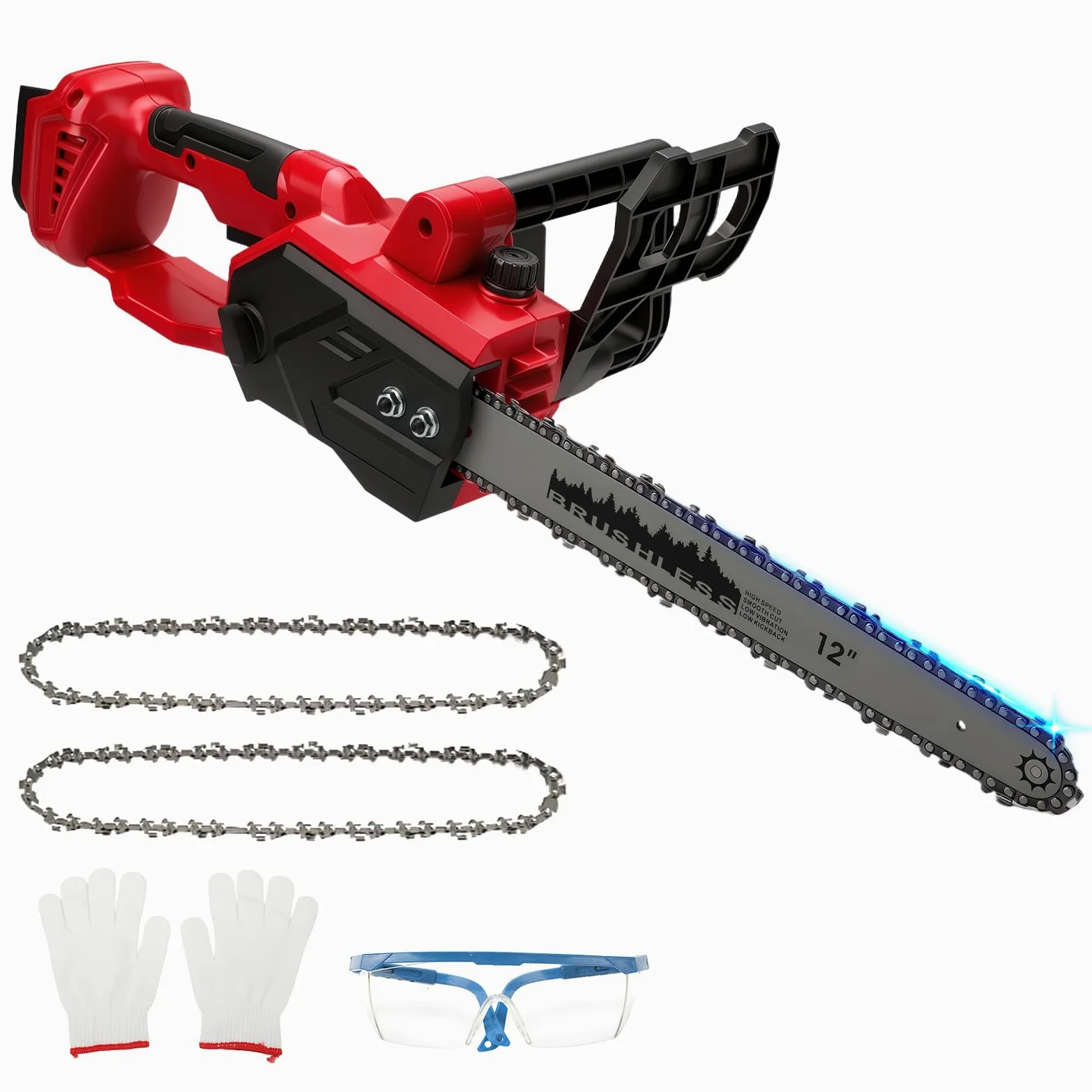 WingFly Tronçonneuse électrique sans fil 12" pour Milwaukee M18 18 V | moteur sans balais, lame de 30 cm, vitesse de chaîne 10 m/s, système de lubrification automatique (sans batterie)