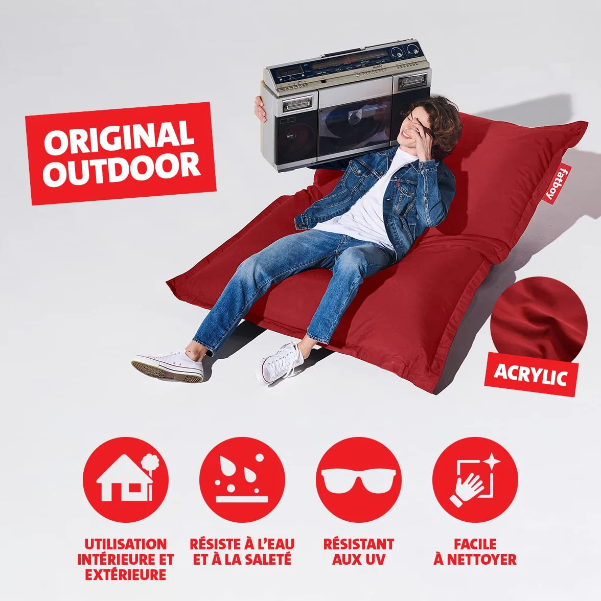 Fatboy The Original Outdoor Pouf Rouge