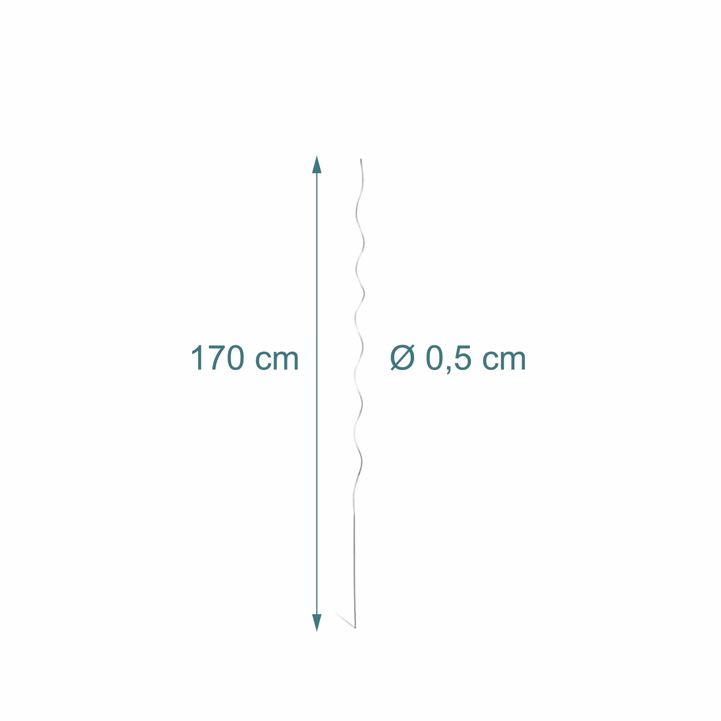 Relaxdays Tuteurs spiraux pour tomates, Lot de 10, H 170 cm, Ø 5 mm, métal galvanisé