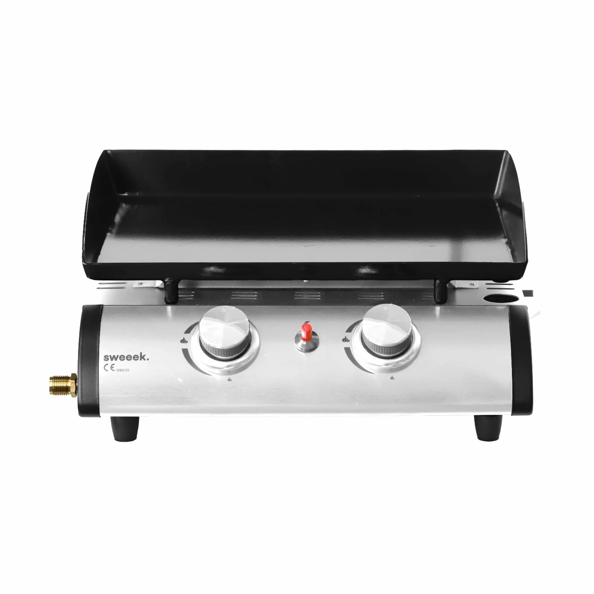 Alice's Garden Plancha au gaz 2 brûleurs Porthos 5 KW INOX Barbecue