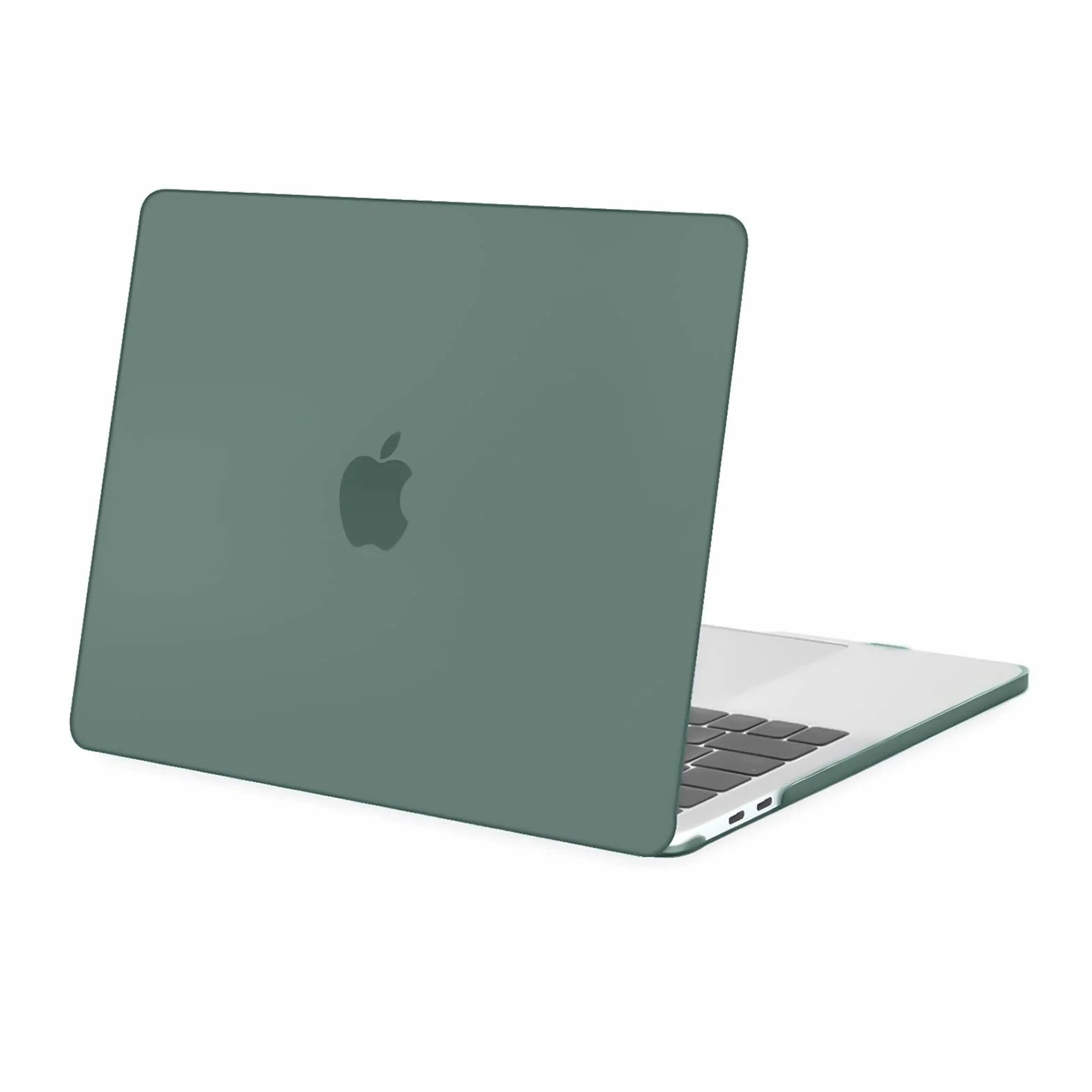 MOSISO Coque Compatible MacBook Pro 13 Pouces 2026-2016 M2 M1 A2338 A2289 A2251 A2159 A1989 A1706 A1708 Touch Bar, Étui Protection Plastique Rigide Vert Minuit