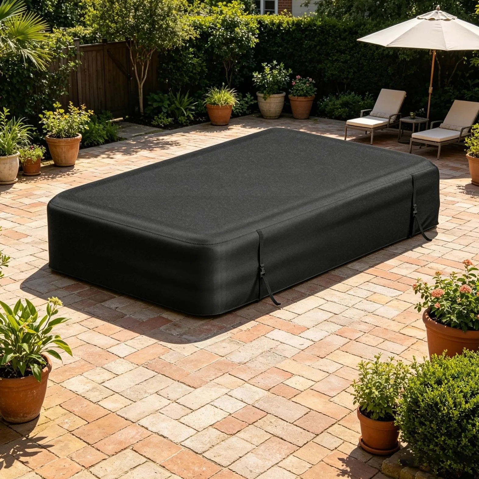 Bâche Rectangulaire pour Piscine Familiale Gonflable | Bâche De Piscine Gonflable Rectangulaire, Couverture De Protection Gonflable Pour Spa Pour Jardin, Spa, Extérieur