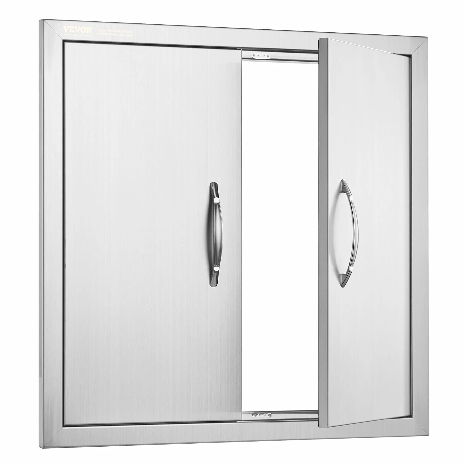 VEVOR Porte d'Accès pour Barbecue Double 61x61 cm, Porte Encastrée en Inox Réversible Double Paroi