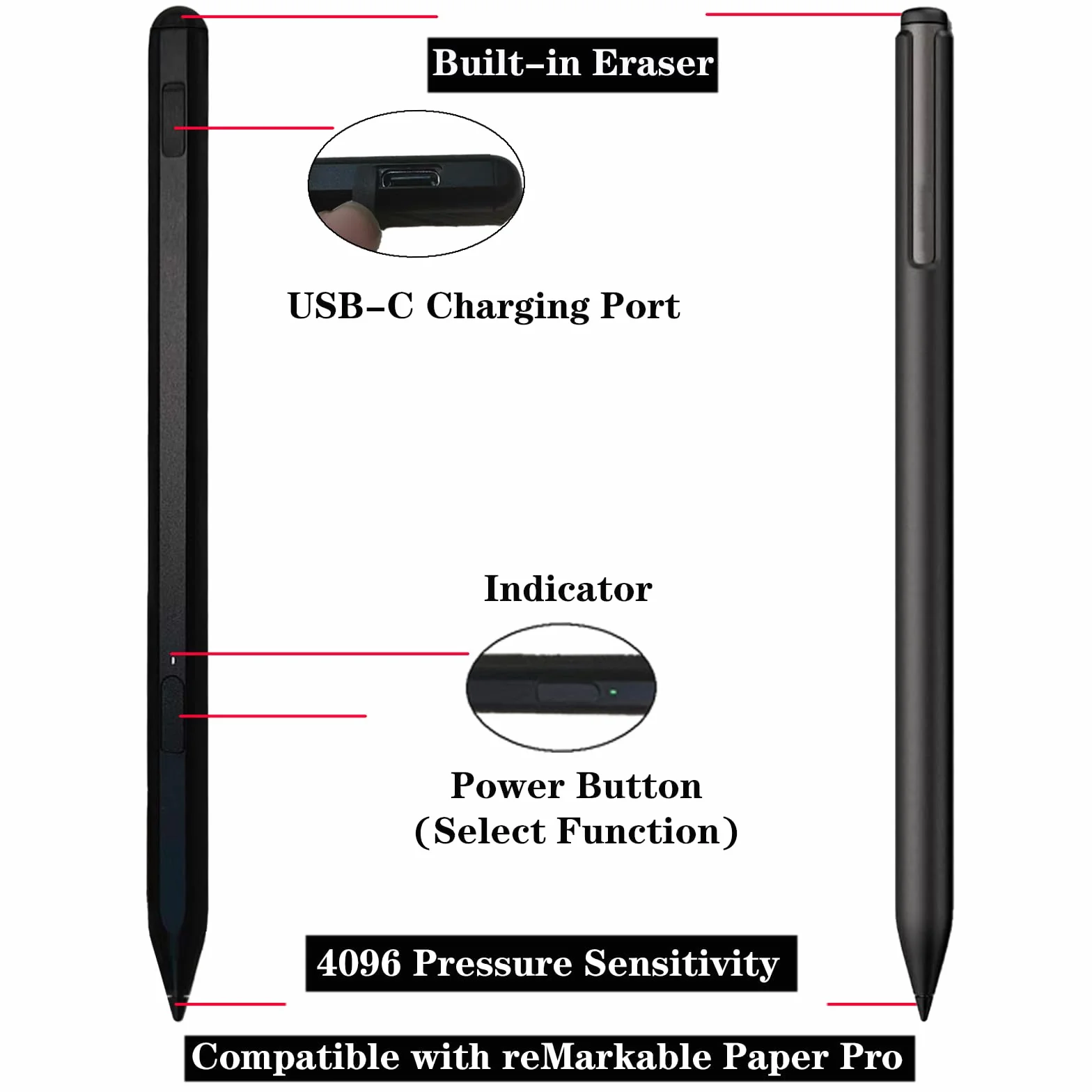 Stylet Dakexiong pour tablette en papier reMarkable 11,8" compatible