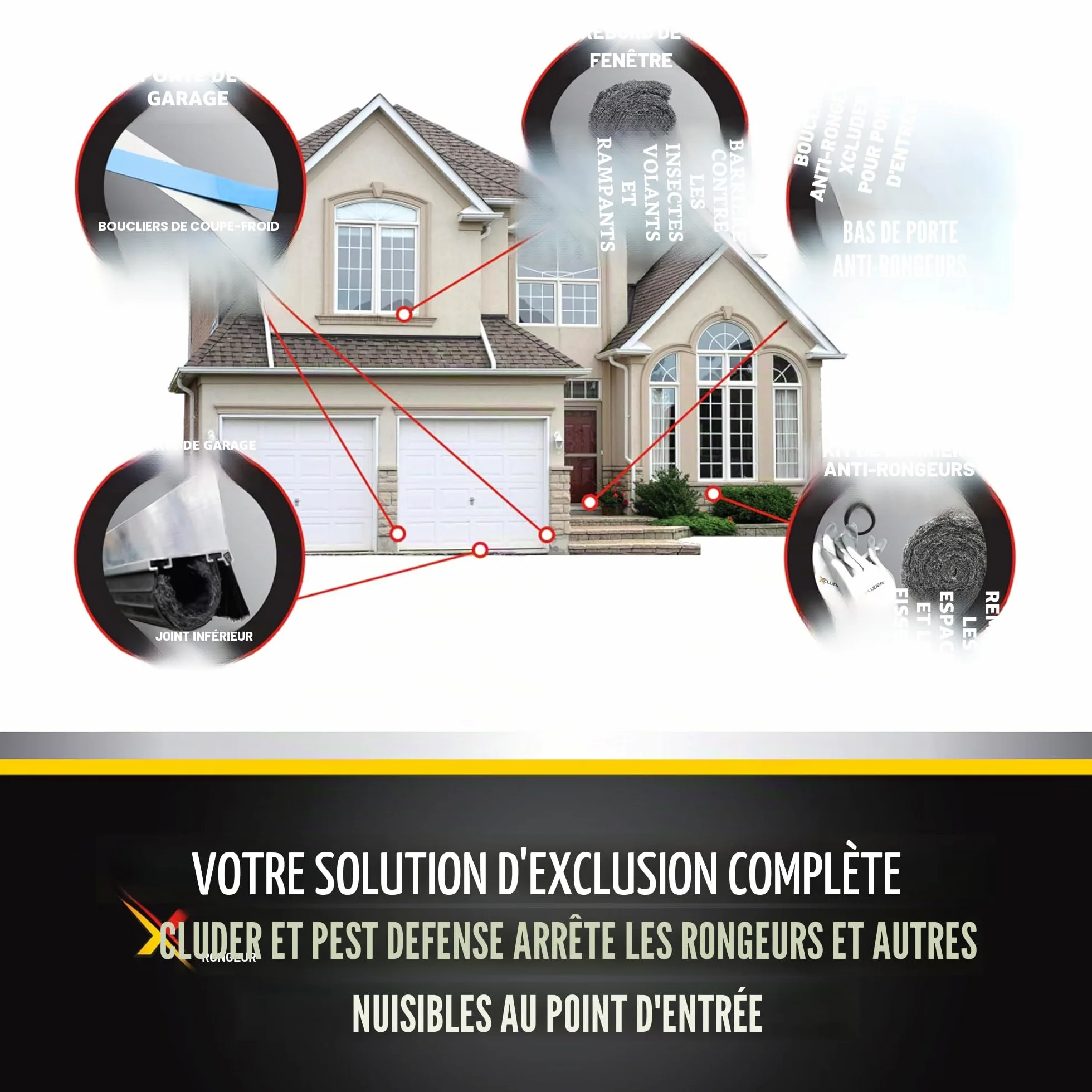 Xcluder Boîte de 6 rouleaux de tissu anti-rongeurs