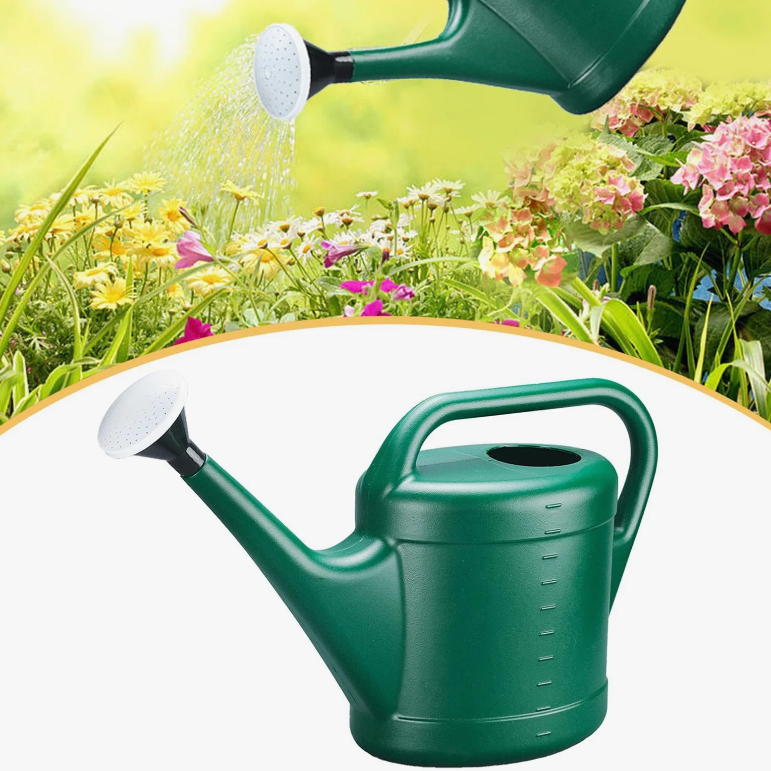Homyl Arrosoir Doté d'un Bec Long Buse Détachable Poignée Confortable Matériau PP Étanche Adapté à L'Arrosage des Plantes D'Intérieur et Extérieur Fleurs Lé, 10l