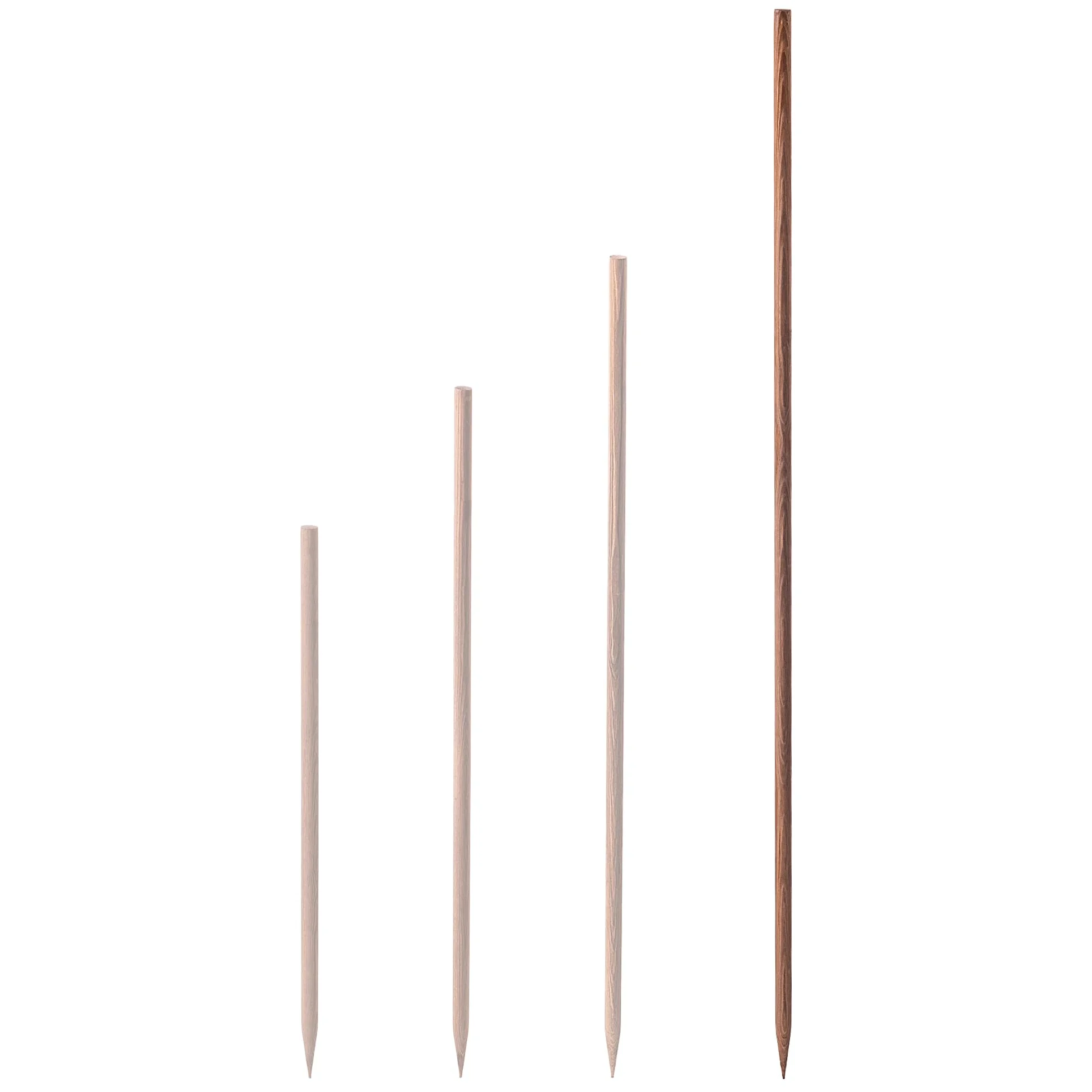 KADAX Bâtons en bois 150 cm x 23 mm, lot de 10, tuteurs en bois imprégné, piquets en bois comme aide à l'ascension pour plantes, arbres, tomates et arbustes, tuteur pour tomates