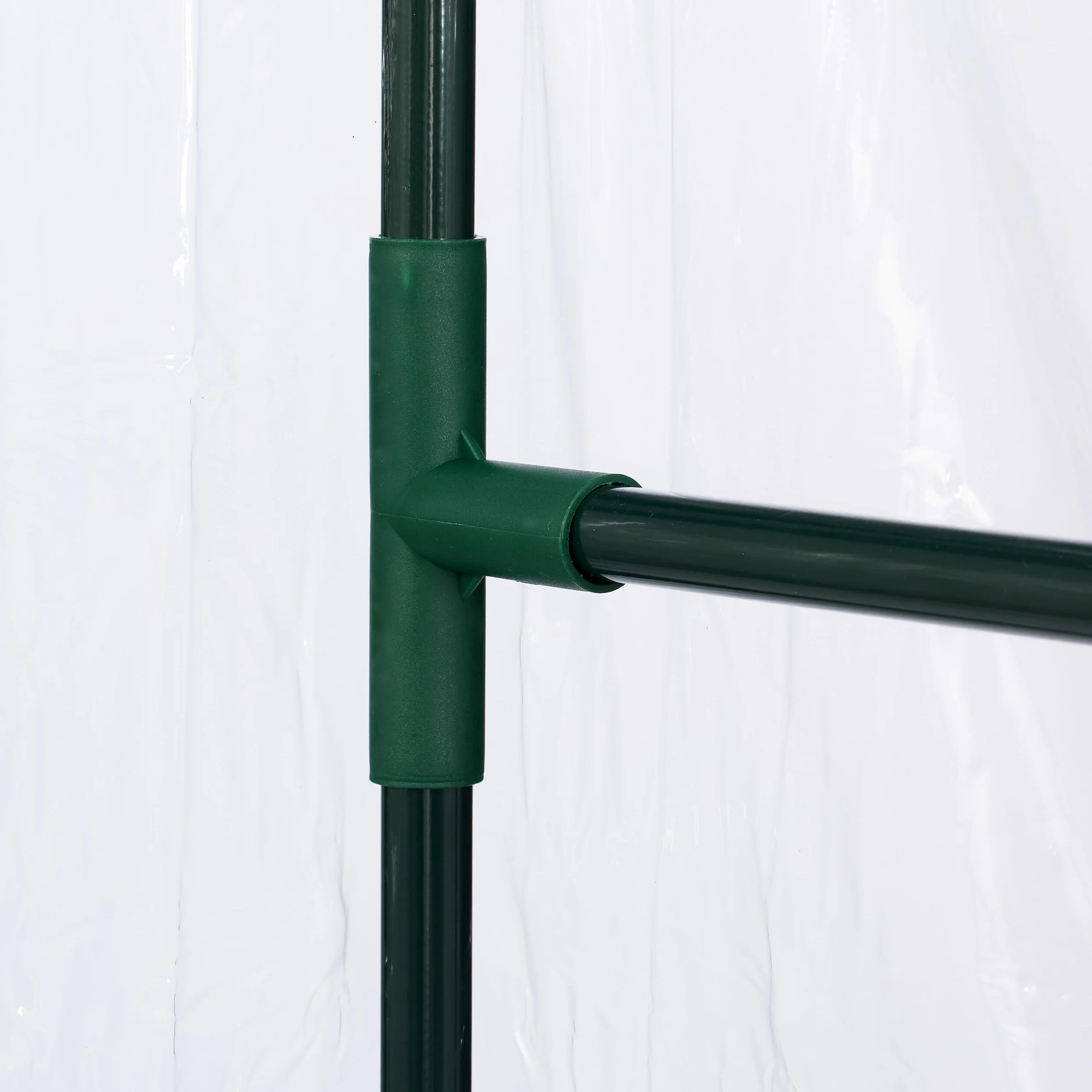 Relaxdays Serre de Balcon avec Sac de Plantation, HLP : 153 x 89 x 49 cm, Film Plastique, PVC & Acier, Transparent/Vert