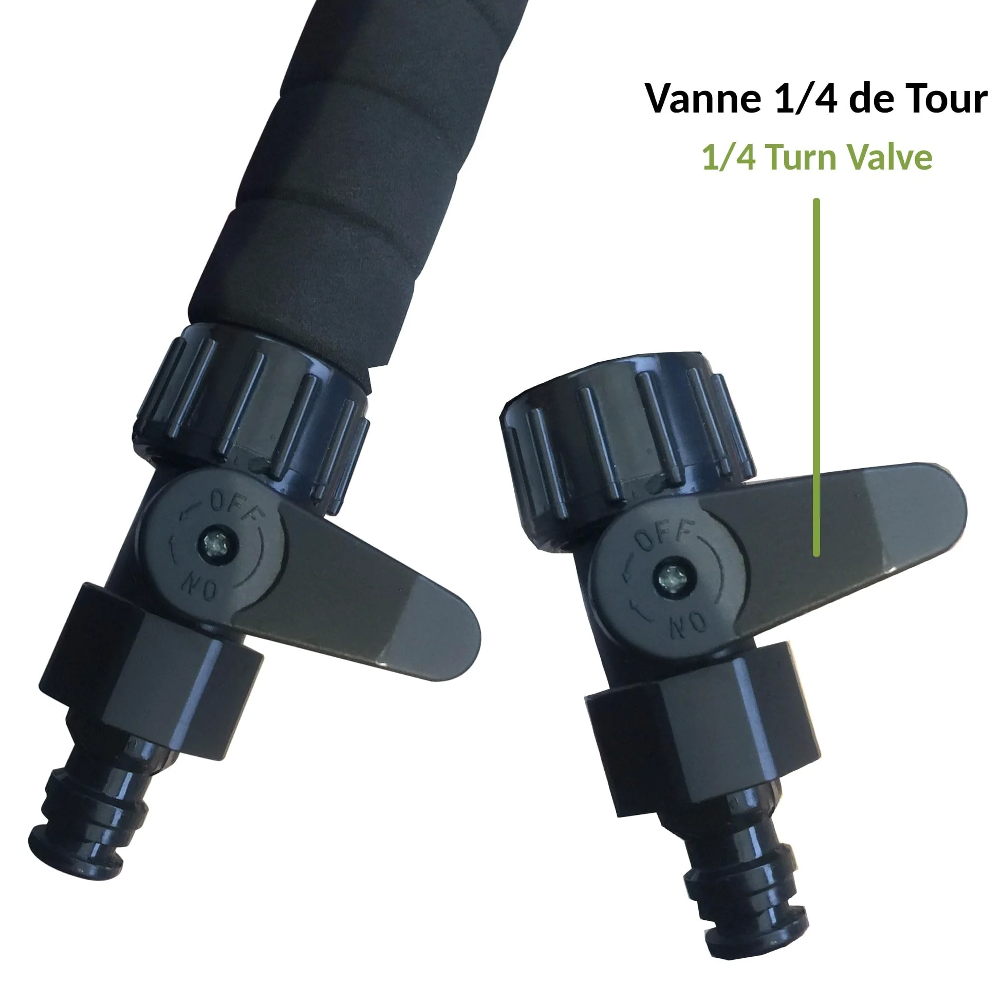 FISHTEC Lance de Nettoyage pour Gouttière avec Manche Télescopique - Buse Coudée et Orientable pour Toiture - Raccord Universel et Vanne 1/4 de Tour - Hauteur de Travail 3,5 m Aluminium Léger