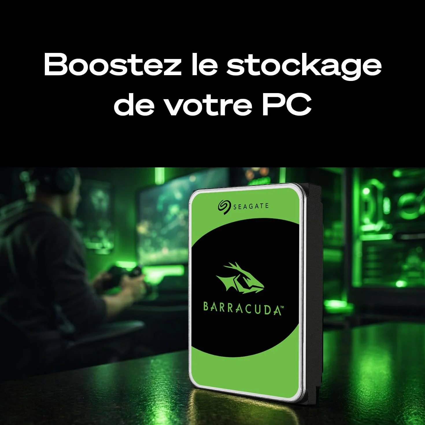 Seagate BarraCuda 2To Disque dur interne HDD 3.5 pouces SATA 6 Goit/s 7200 tr/min 256 Mo cache ST2000DMZ08