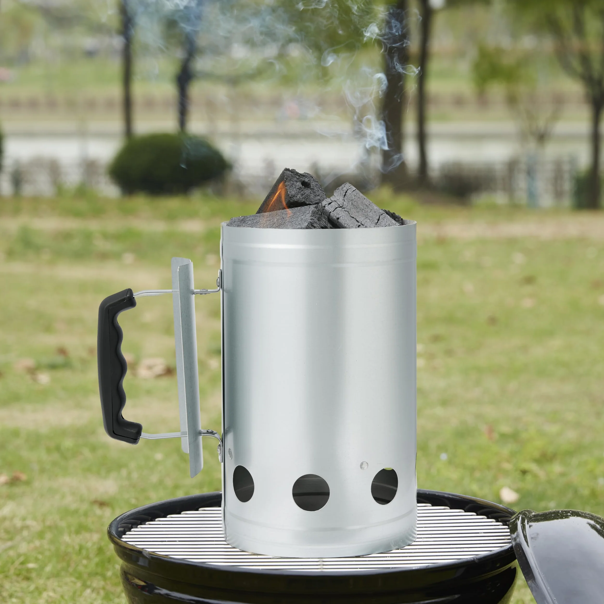 Amazon Basics Allume-feu pour Barbecue au Charbon de Bois, Argenté