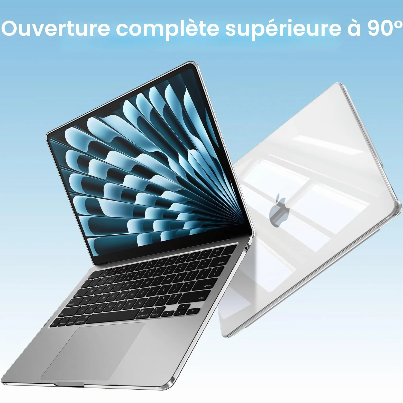FINTIE Coque Housse MacBook Air 13.6 Pouces M5 M4 M3 M2 2026 2025 2024 2022 Beige
