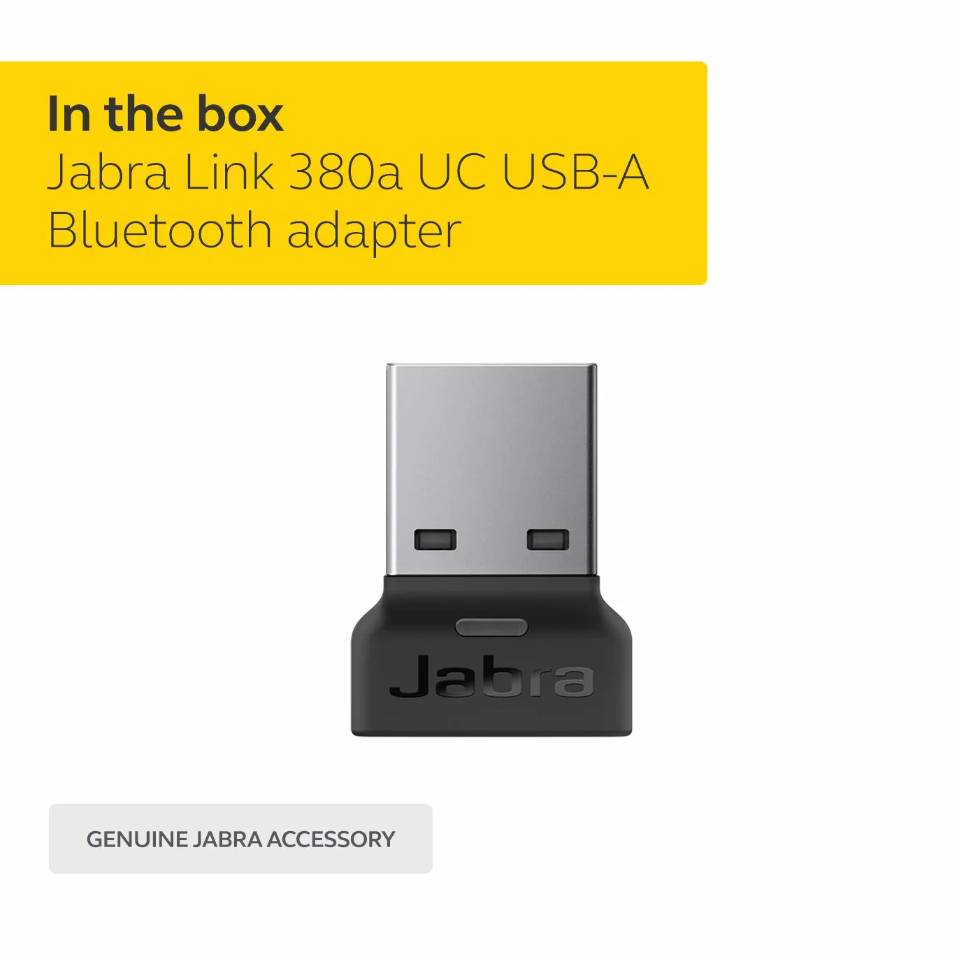 Jabra Link 380a UC USB-A Adaptateur Bluetooth Dongle sans fil pour Casques Evolve2 85 65