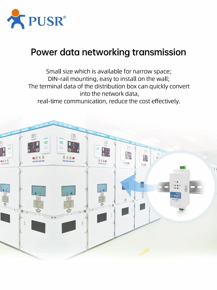Przetwornik RS485 na Ethernet Modbus RTU TCP DR302