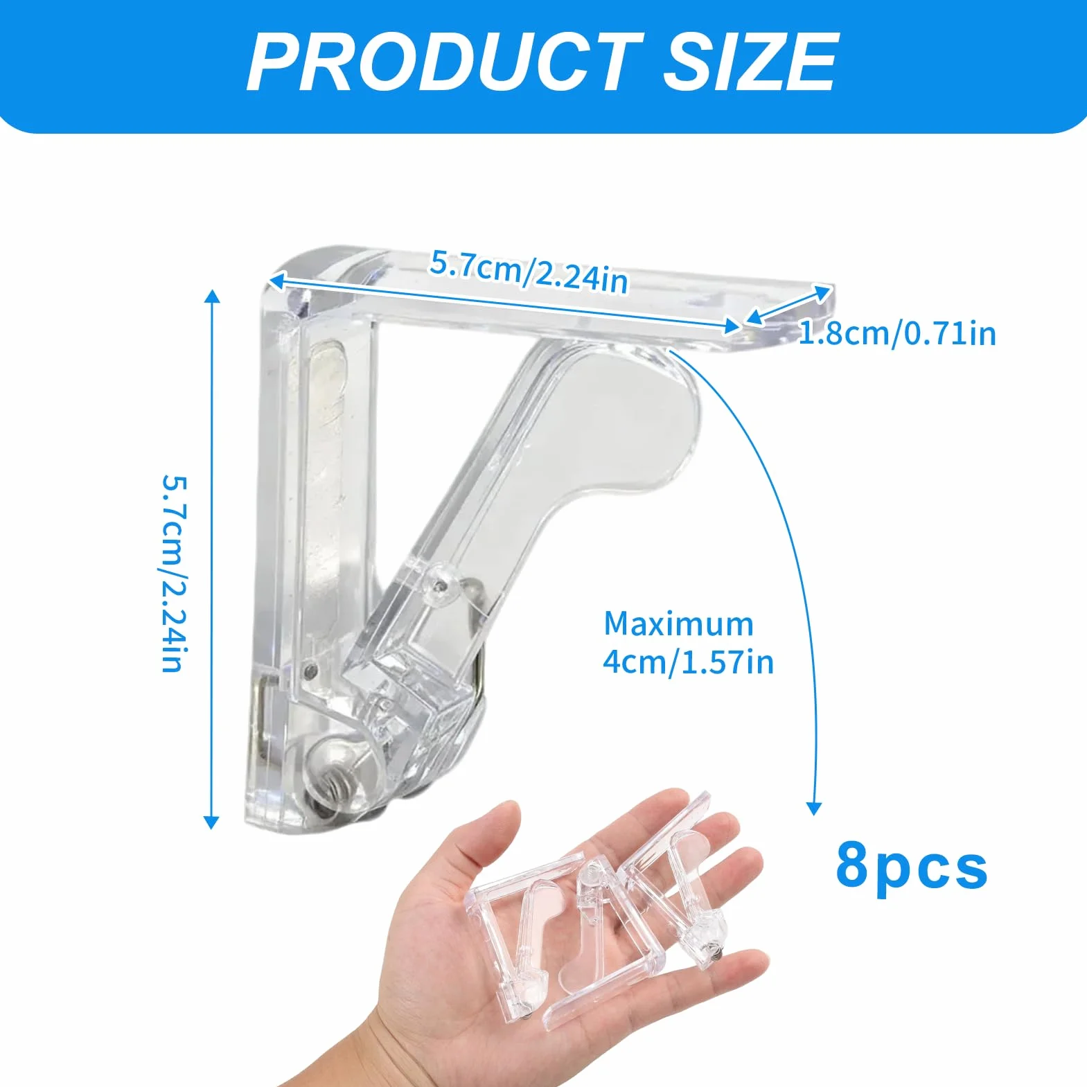 Pinces À Nappe Lot De 8 Plastique Robuste Ressort Ultra-solide Pour Tables Jusqu’à 45 Mm Protection Contre Le Vent