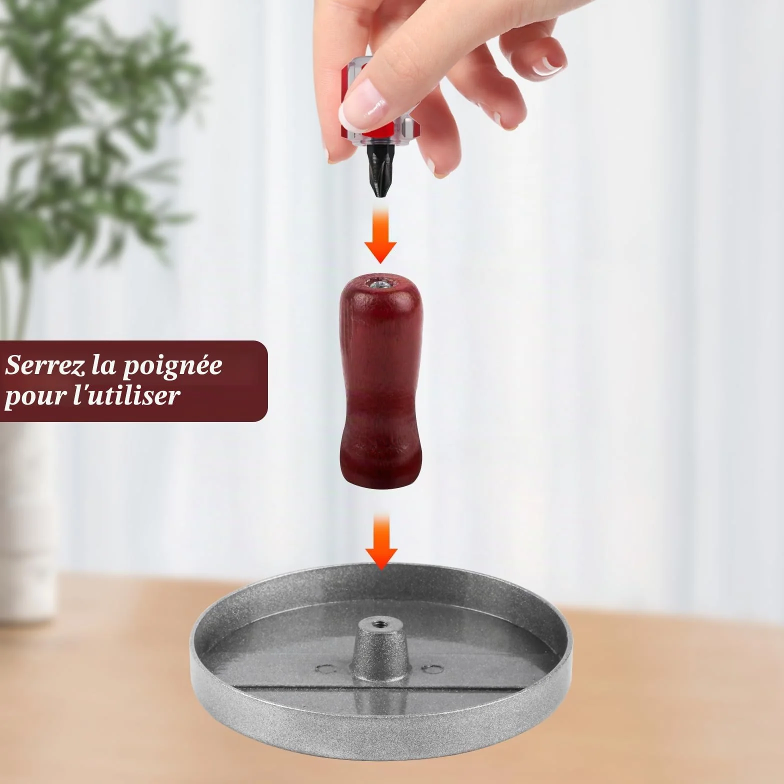 Presse à Burger en Aluminium avec 100 Papier Silicone, Moule à Viande pour Hamburgers