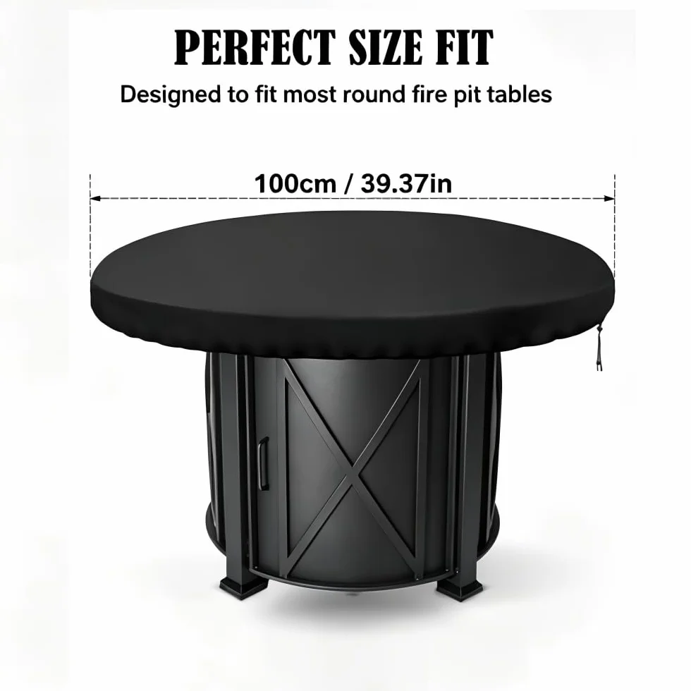 Housse De Protection pour Plaque De Feu 100 Cm Oxford Anti-UV Etanche 420D Barbecue Exterieur Noir