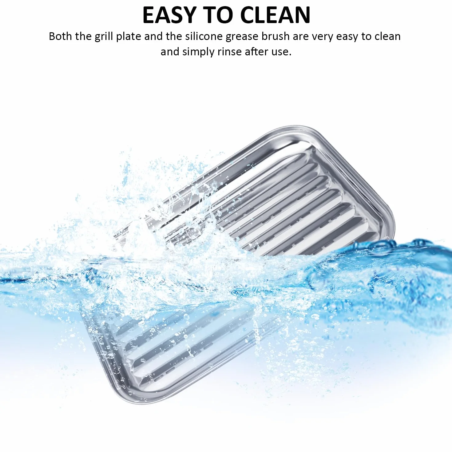 Plaques De Barbecue Carrées Avec Brosse En Silicone Et Poêle À Griller Filtre À Huile Perforé