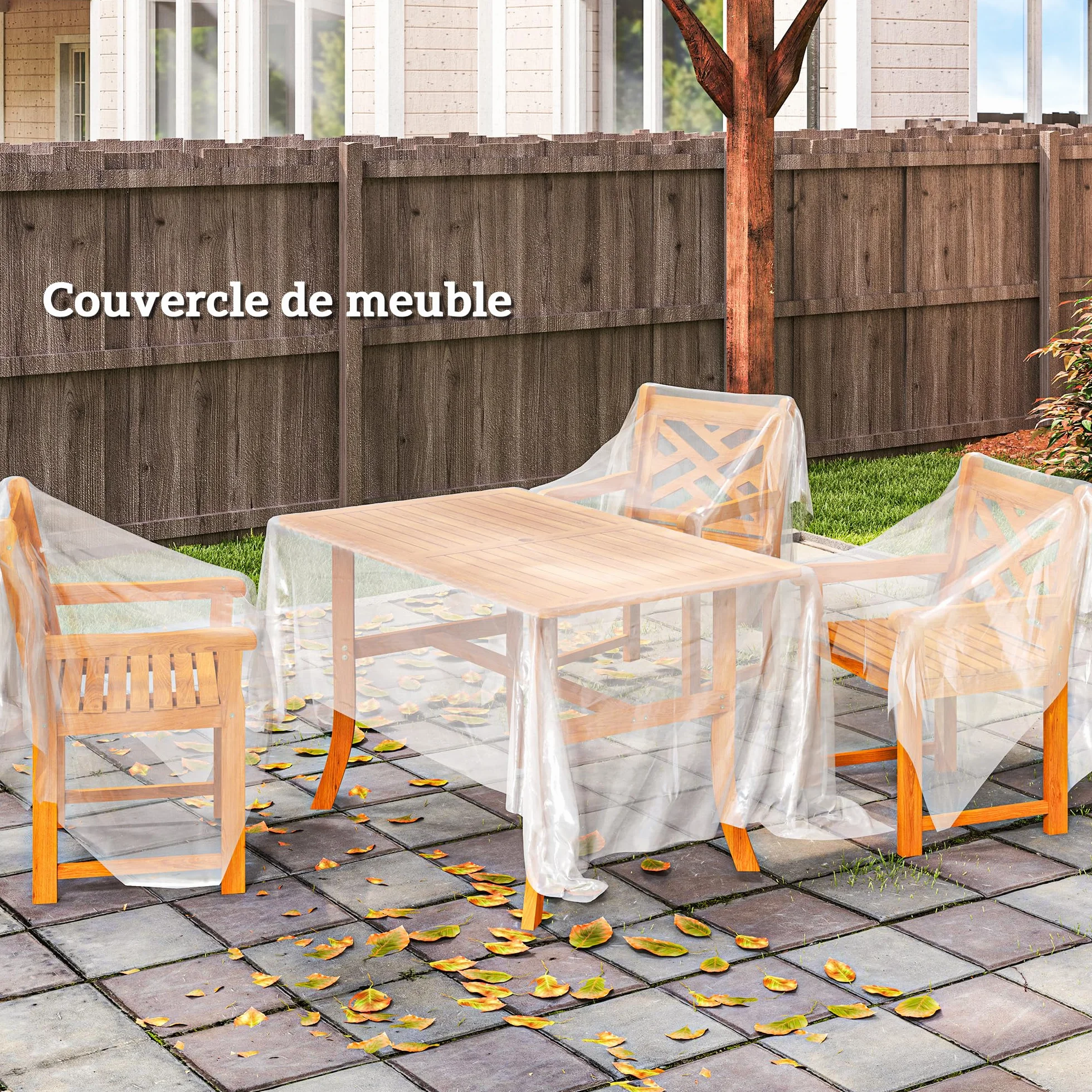 Outsunny Bâche pour Serre Plastique Transparente 6 x 10 m Imperméable Résistante aux UV Polypropylène 150g/m²