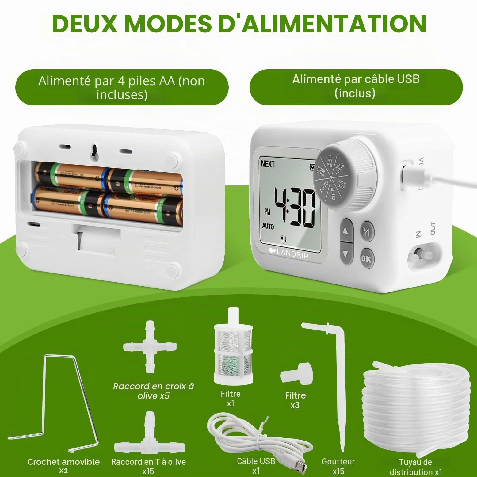 Landrip Brumisateur Exterieur 8M avec 10 Buses + Joint en T+2 Adaptateur 3/4" +1Filtre pour Brumisateur Terrasse Jardin Serre Parasols