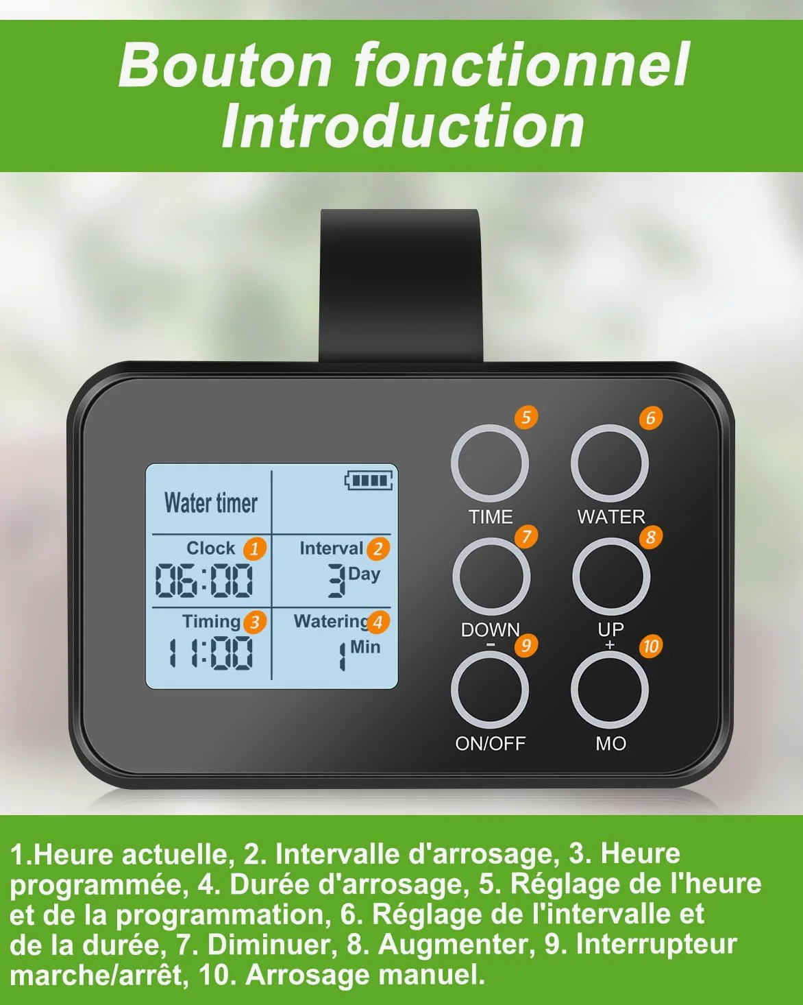 Système D'Arrosage Automatique,[15 Pots & Facile À Utiliser]Tipkook 2600mAh | Arrosage Automatique Interieur,Écran LED,Type-C,Économie D'Eau 70%,Minuterie Programmable pour Intérieur,Jardin,Balcon