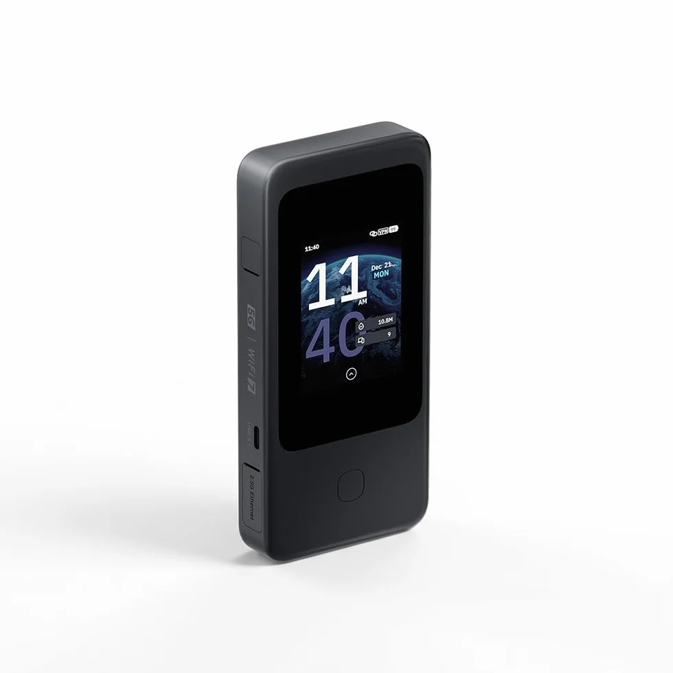 MUDI 7 (GL-E5800) 5G NR Tri-Band Wi-Fi 7 Travel Router