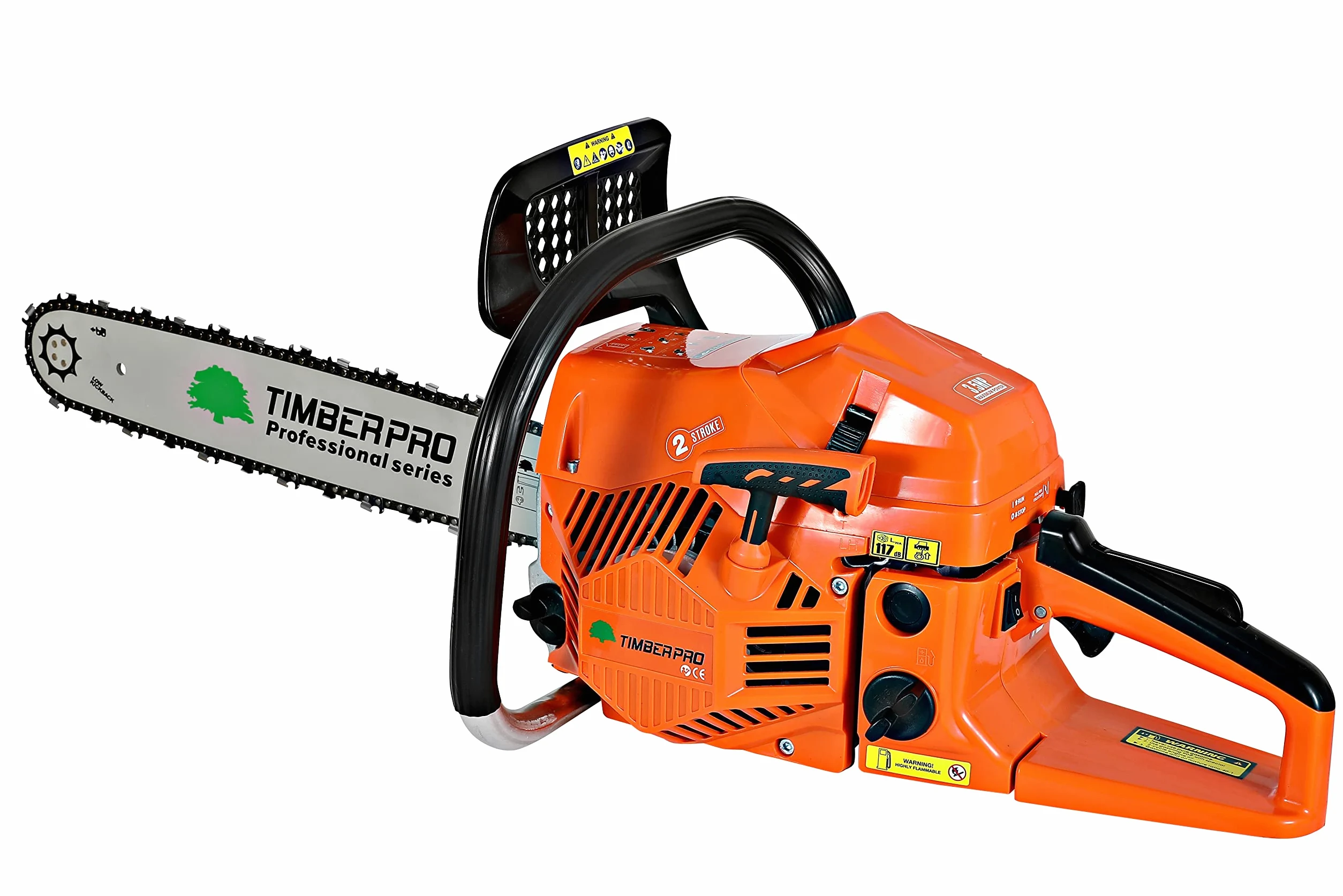 Tronçonneuse Thermique 62 cm3 guide 50 cm avec 2 chaines + housse de transport