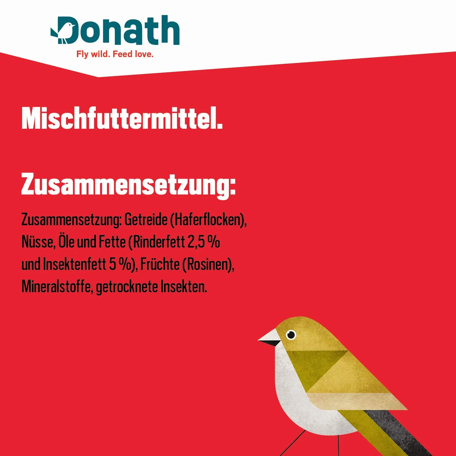 Donath Mix Énergie Oiseaux Sauvages Nourriture 1 kg
