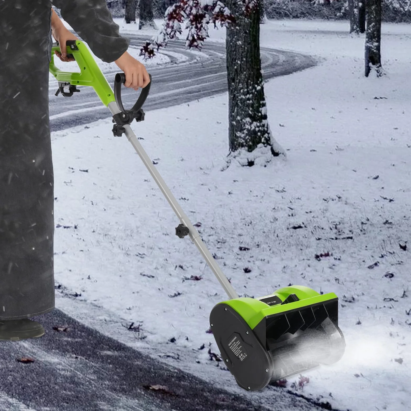 Souffleuse à Neige Électrique 1200 W 220 V 8 m Distance de Lancer 30 cm Largeur 15 cm Hauteur