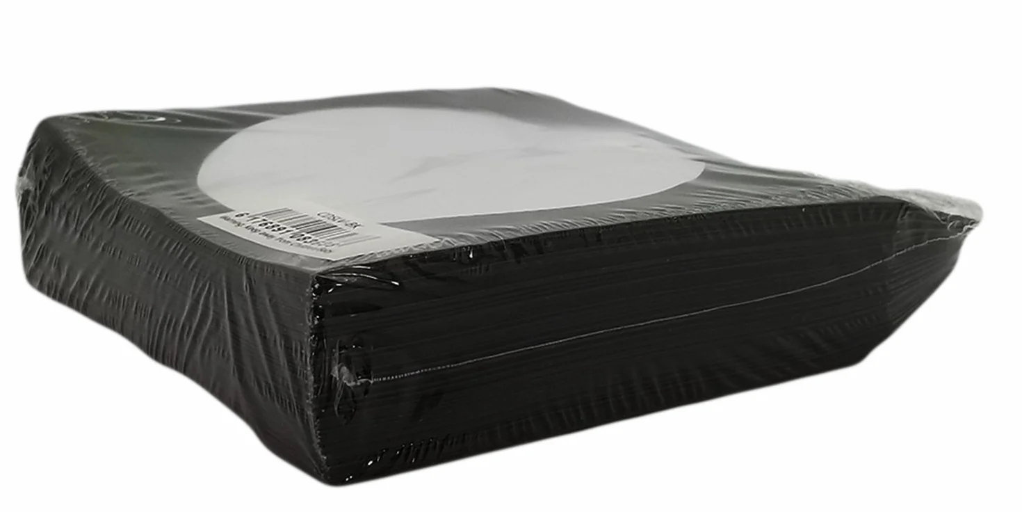 BestDuplicator CD/DVD Paper Media Sleeves with Flap and Clear Window 100 Sleeves