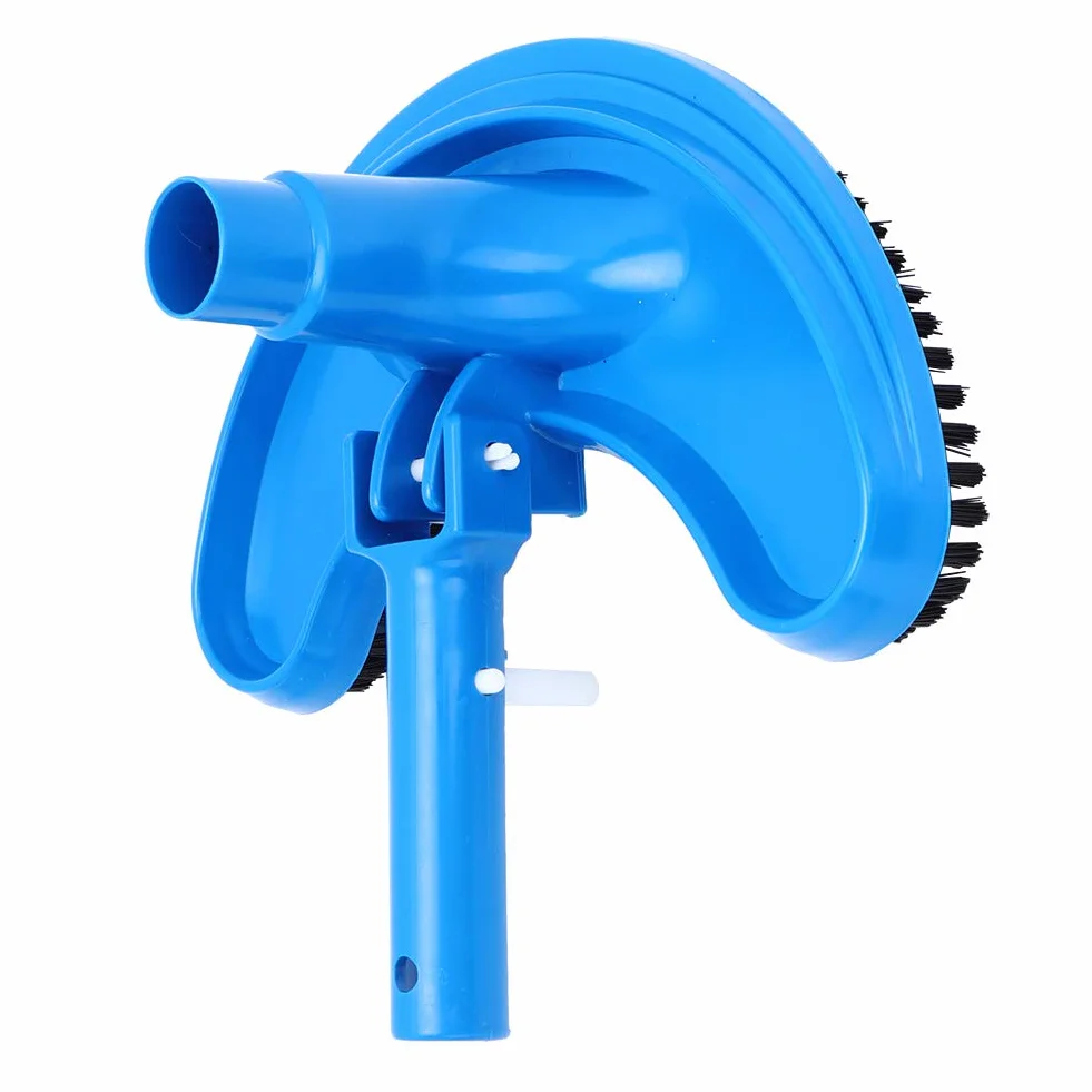 Brosse à Aspirer pour Piscine, Tête d'Aspiration Demi-Lune, Nettoyage Piscine Bleu