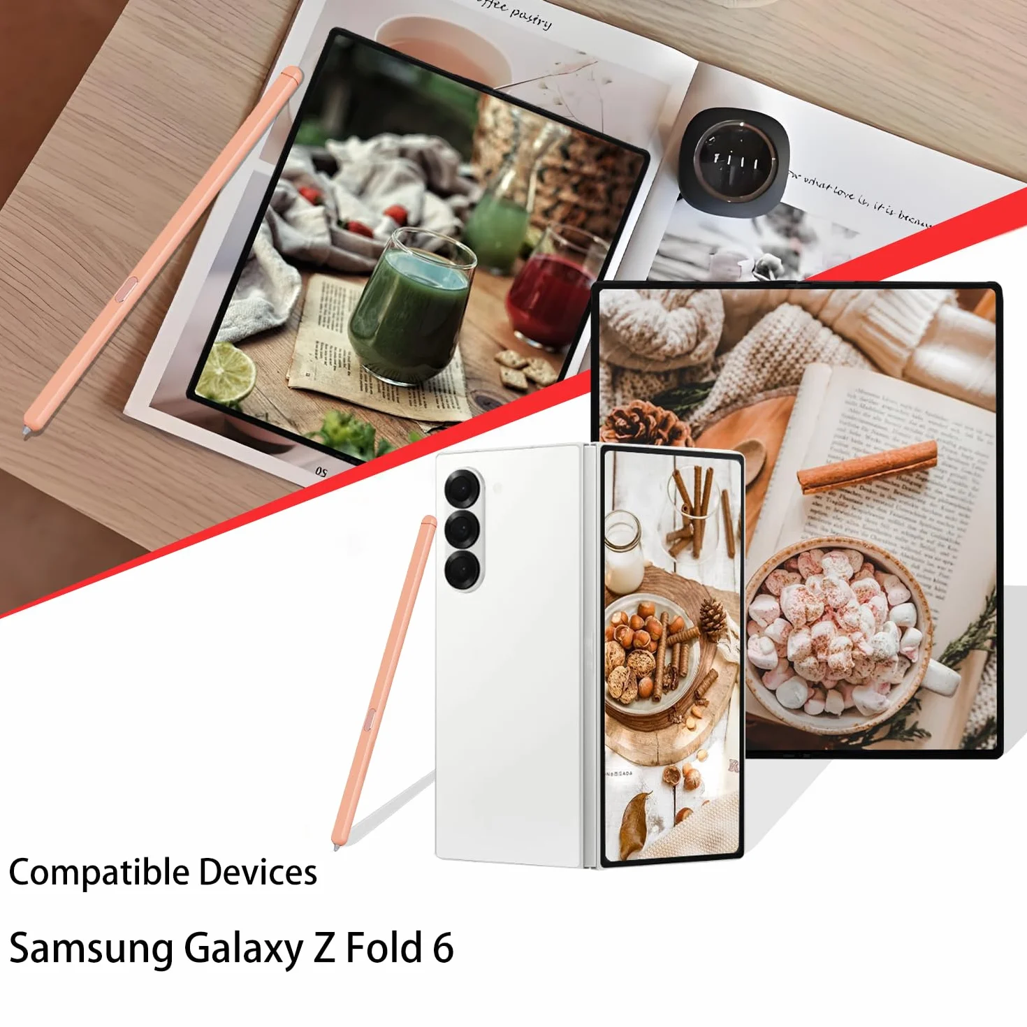 Galaxy Z Fold 6 S Pen Fold Edition Stylet compatible Samsung Z Fold6 5G Orange