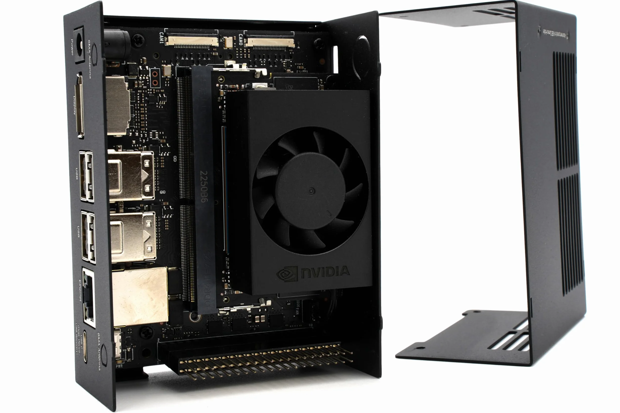 KKSB Jetson Orin Nano Super Developer Kit Case - Boîtier aluminium ventilation support VESA