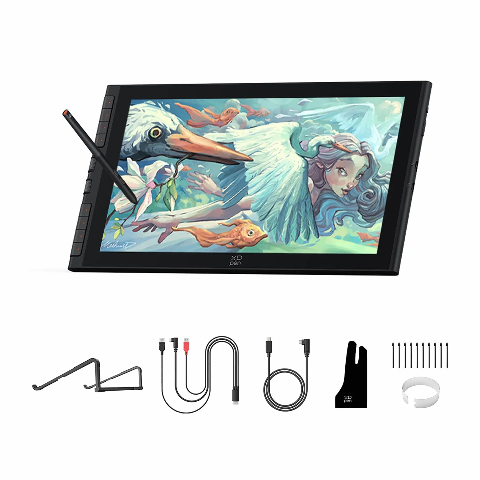 XPPen Artist 16 3rd (Édition 2026) Tablette Graphique Dessin Écran 15,4 Pouces avec Molette X-Dial, 8 Raccourcis, X4 Stylet à 16384 Niveaux