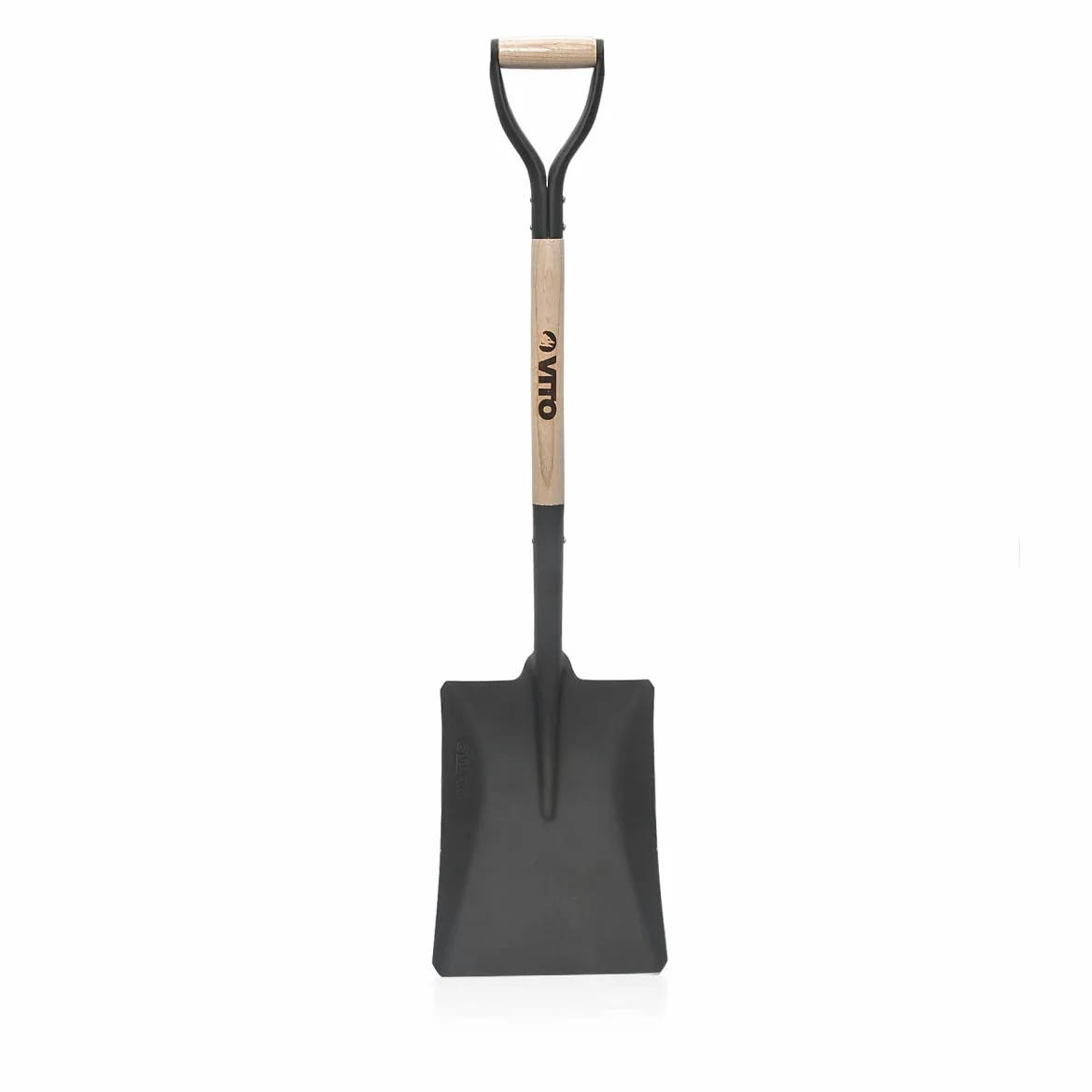 VITO - Pack 4 Outils de Jardin Acier Haute qualité Manche en Bois Poignée Ergonomique Fourche + Pelle carrée + Pelle Ronde + Bêche