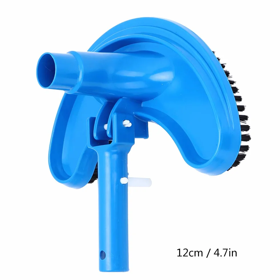 Brosse à Aspirer pour Piscine, Tête d'Aspiration Demi-Lune, Nettoyage Piscine Bleu