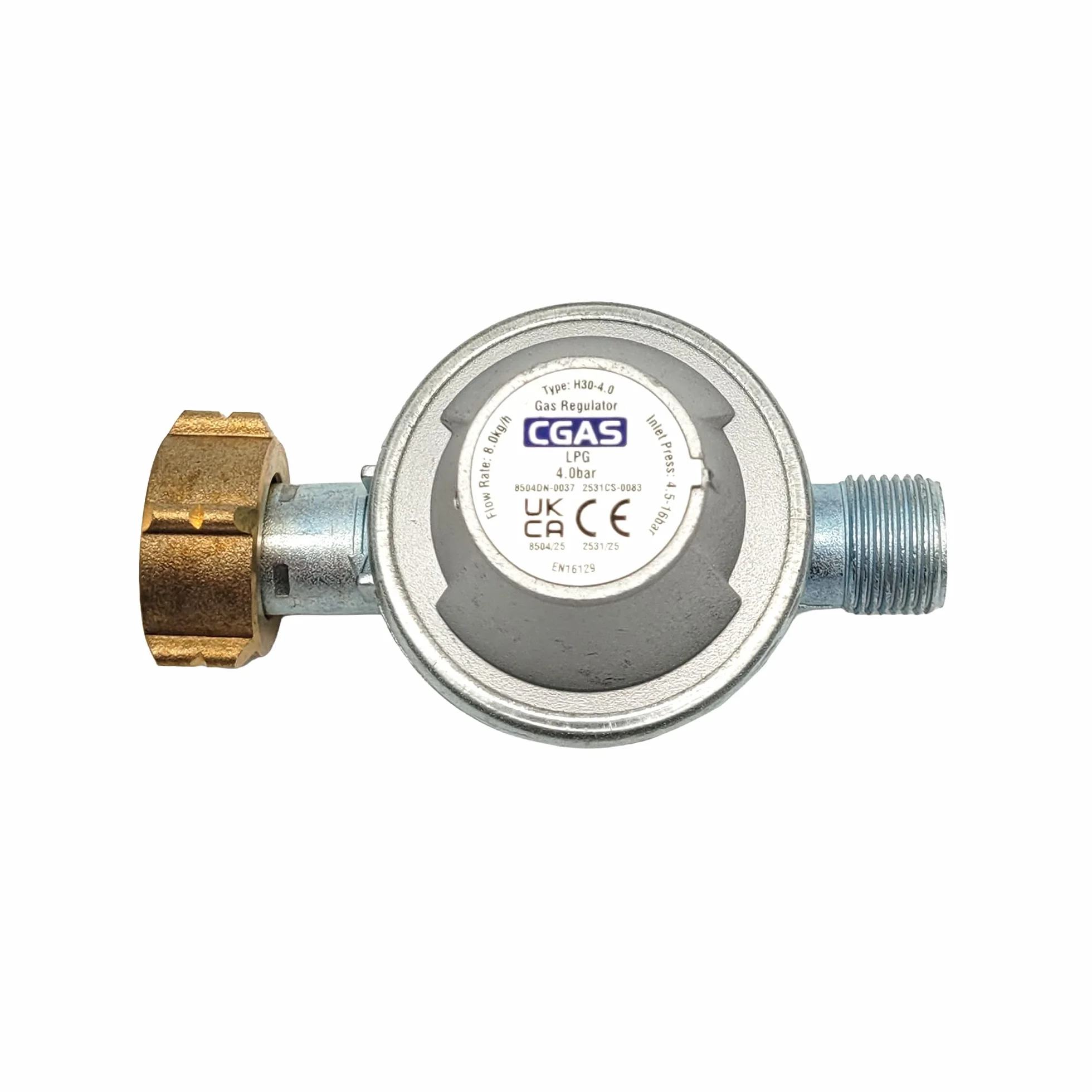 GLORIA Thermoflamm bio Détendeur Gaz Butane 13 kg Réducteur de Pression 4 Bar 8 kg/h Filetage 3/8" Gauche Connexion FR