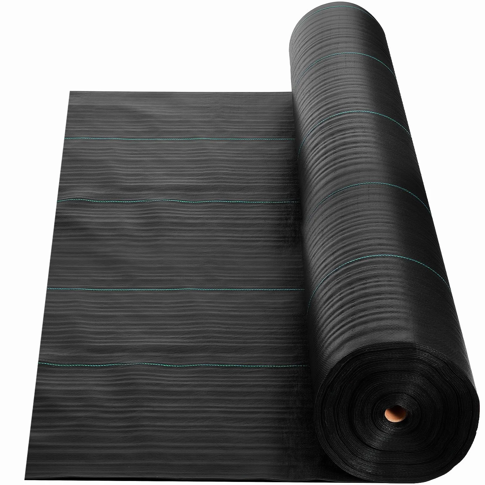 VEVOR Toile de Paillage 2x50 m Bâche Anti Mauvaise Herbe 100 g/m² Géotextile Anti Repousse Tissé PP Noir