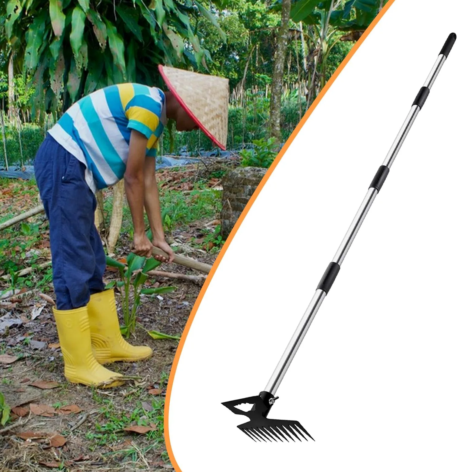 Outil 2 en 1 pour Arracher Les Mauvaises Herbes et, Idéal pour Le Jardinage, L'aménagement Paysager et…