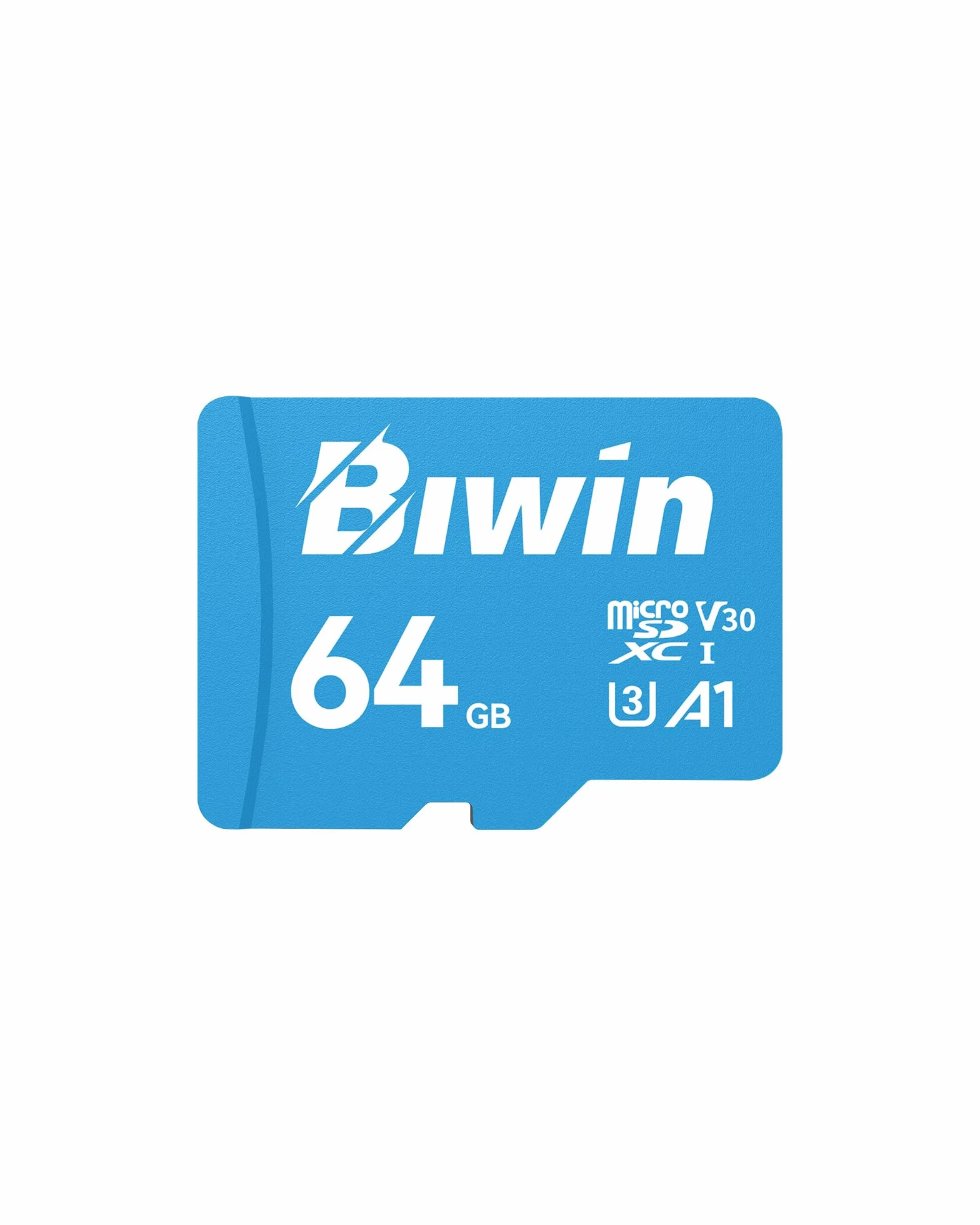 Carte Micro SDXC Biwin MS100 64 Go, MicroSD UHS-I A1 V30 U3 Classe 10, 100 Mo/s