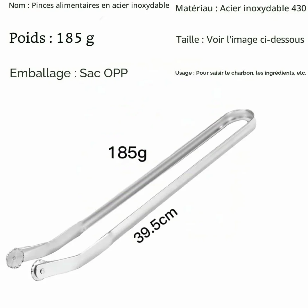 Pince à tourner les saucisses pour barbecue en acier inoxydable, pince à griller rotative