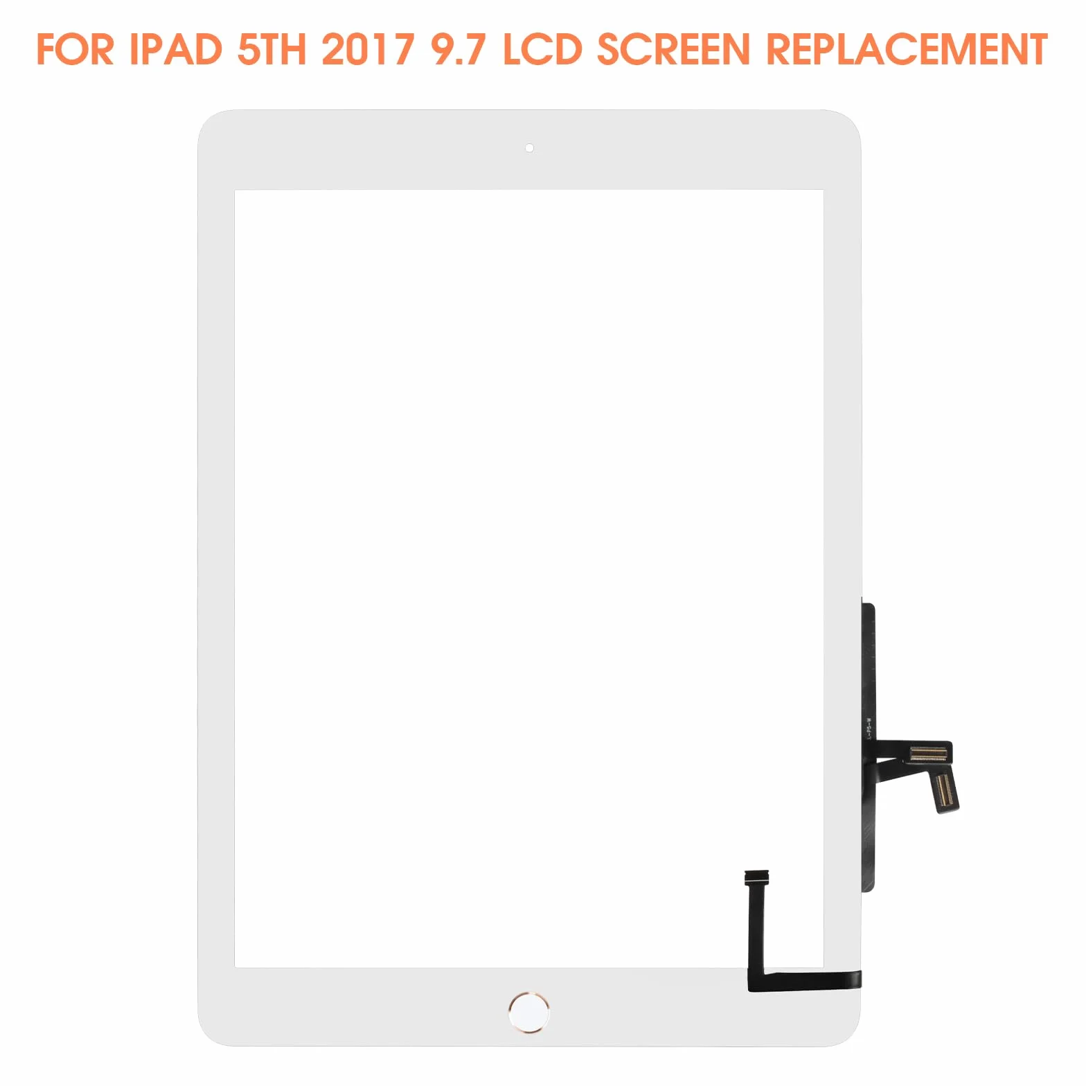 Écran Tactile pour iPad 9.7 2017 5ème Génération A1822 A1823 Remplacement Verre Blanc avec Home Button