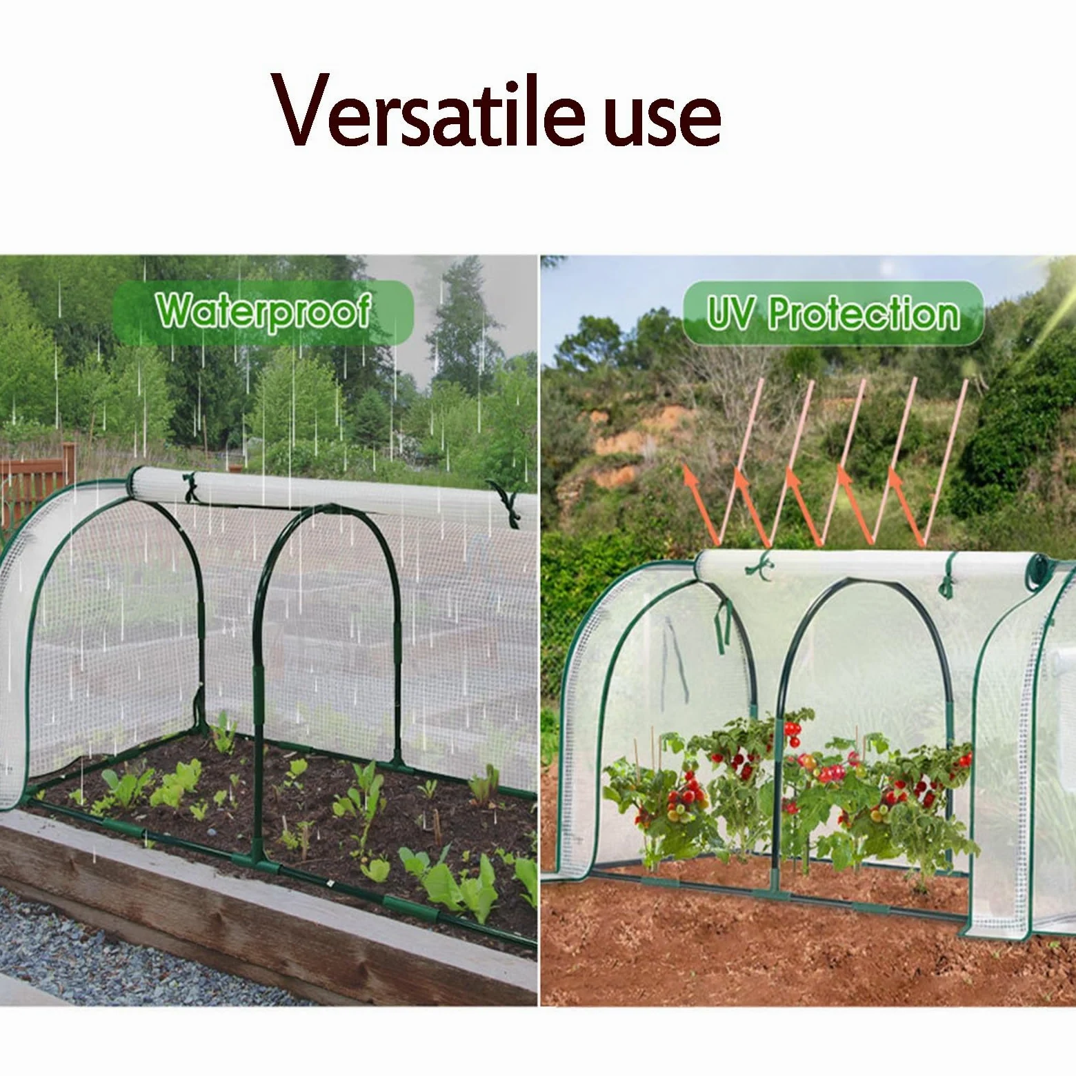 Mini-serres d'extérieur, Petite Serre Multi-accès, avec Portes zippées, Structure en Acier pour terrasse de Jardin, 54,3x27,5x27,5 Pouces