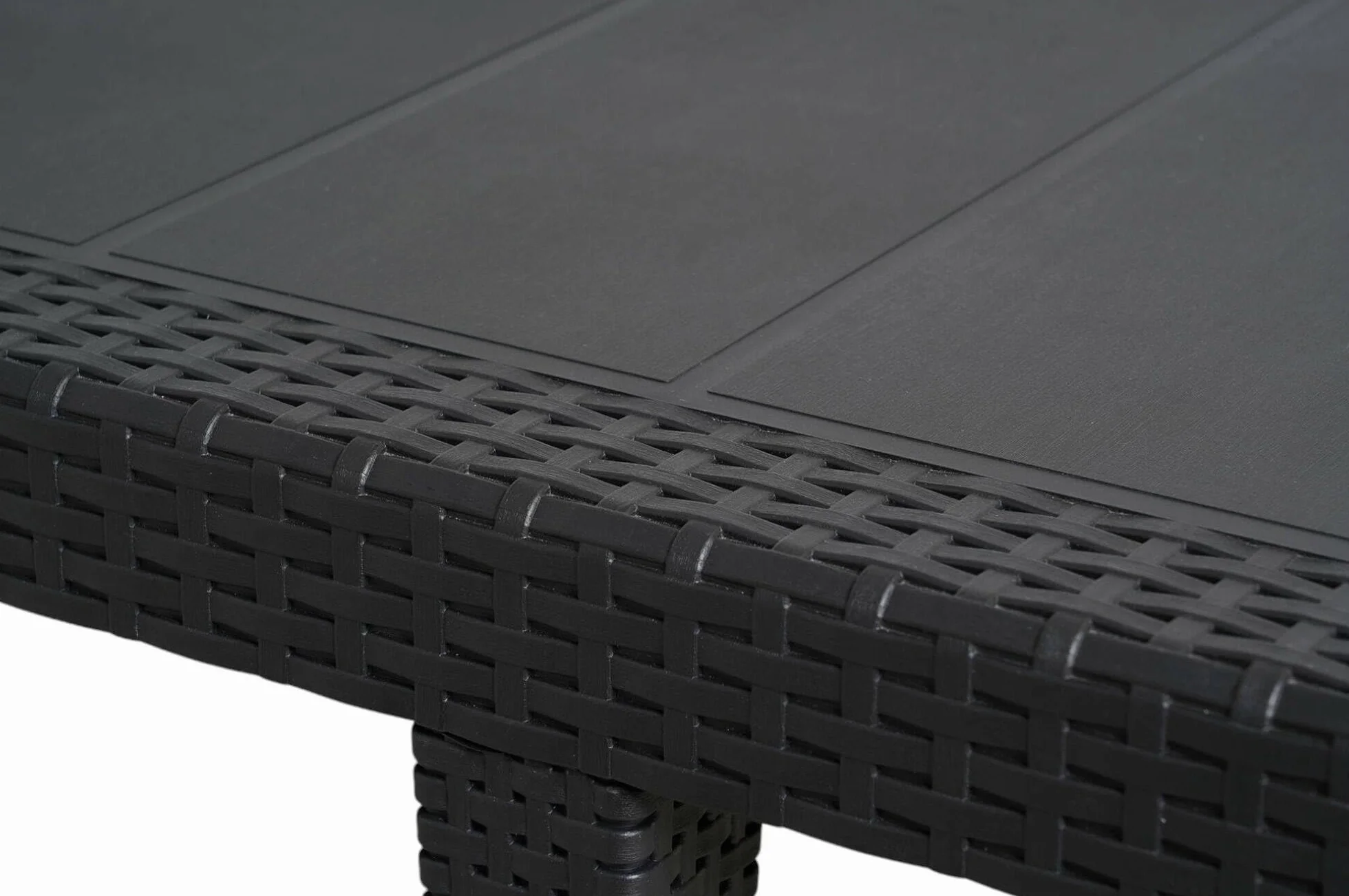 Dmora Table d'extérieur Roma extensible effet rotin 150/220x90x72 cm Anthracite