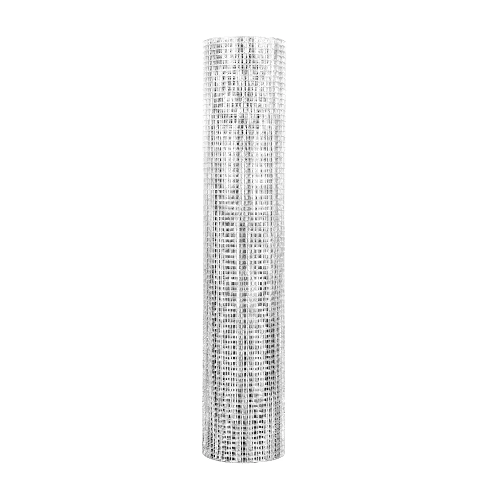 VEVOR Grillage Galvanisé Maille Carrée 12,7 mm, Grillage Soudé en Rouleau 1 x 20 m Diamètre de Fil Métallique 0,80 mm pour Clôture de Jardin, Enclos à Poules, Cages à Lapin, Protection de Plantes