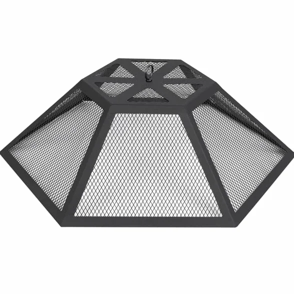 Yaheetech Brasero Exterieur Hexagonal 61 cm L x 62 cm H Foyer Poêle Chauffage à Charbon de Bois pour Jardin Terrasse