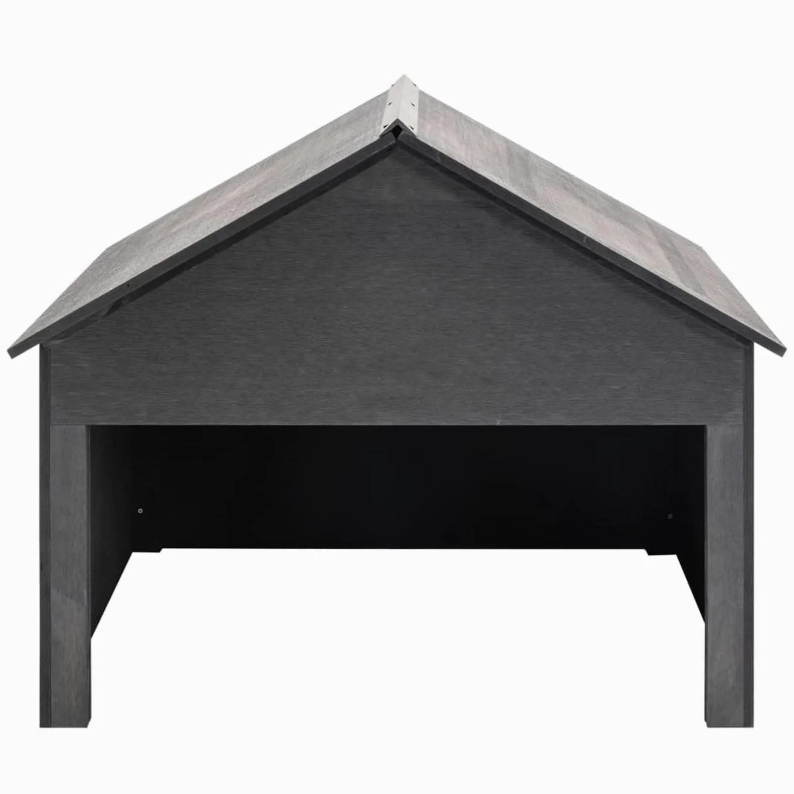 Gecheer Abri de Jardin pour Tondeuse à Gazon - Résistant à la Rouille et à la Pourriture, Station de Protégée, Couleur Gris, Matériau WPC, Dimensions 80 x 80 x 70 cm