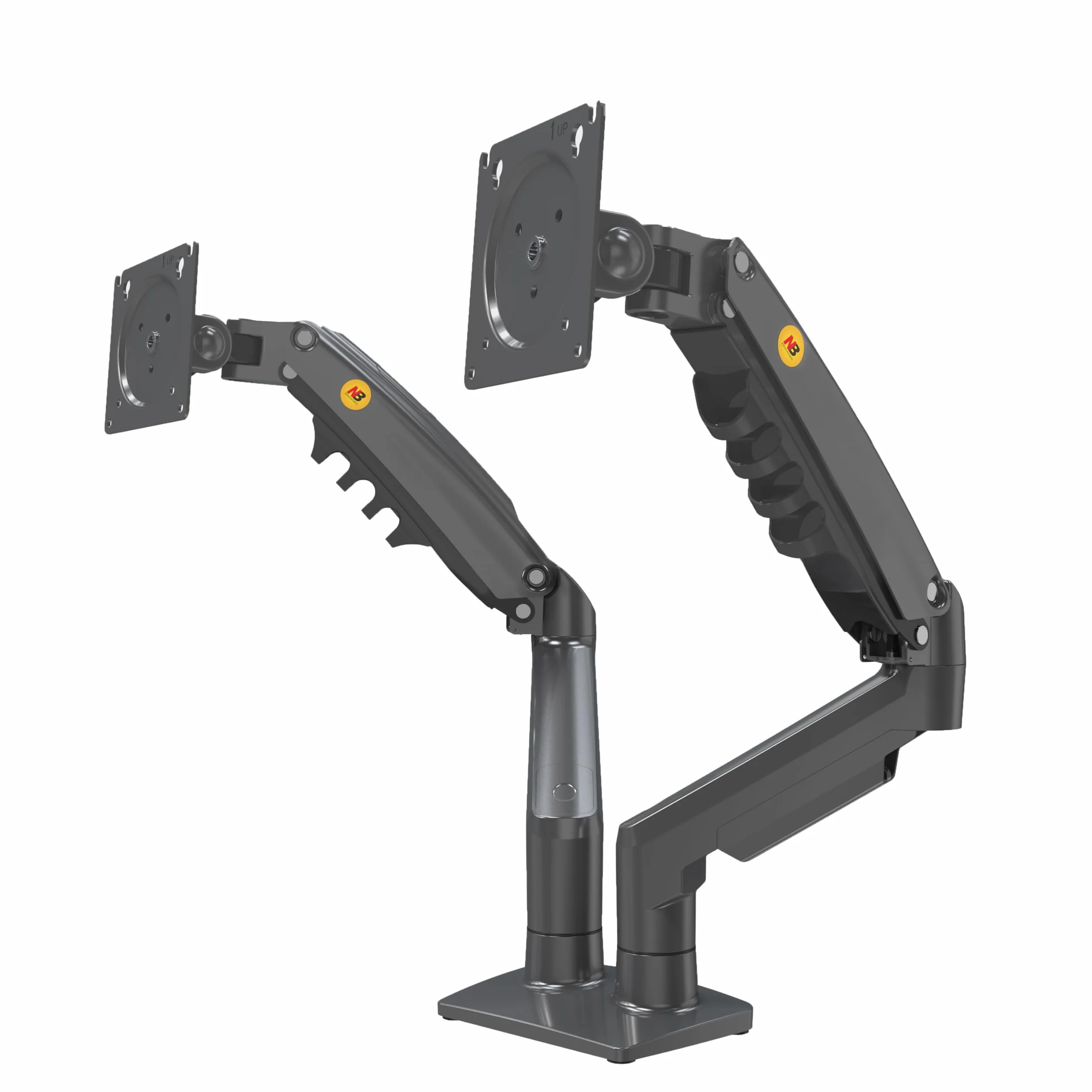 Support de Bureau pour 2 écrans PC LCD LED 17"-27" réglage Plusieurs Axes Pivot Ressort à gaz 2x9 kg