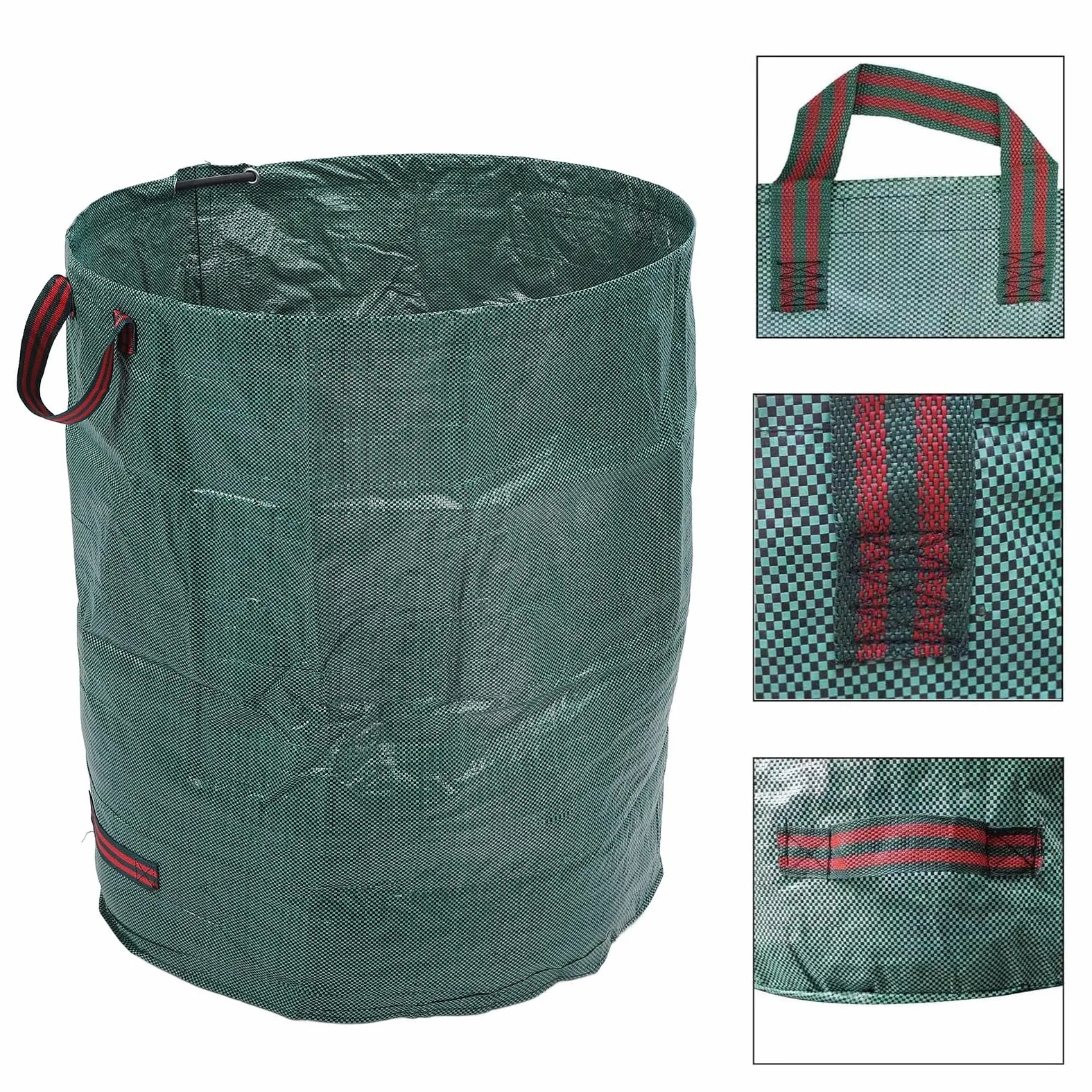 Generic Sacs à Feuilles de Jardin Réutilisables, 4 Pièces, Stockage Durable des Déchets de Grande capacité pour des Tâches de Jardinage Faciles, en Matériau PP (500L)