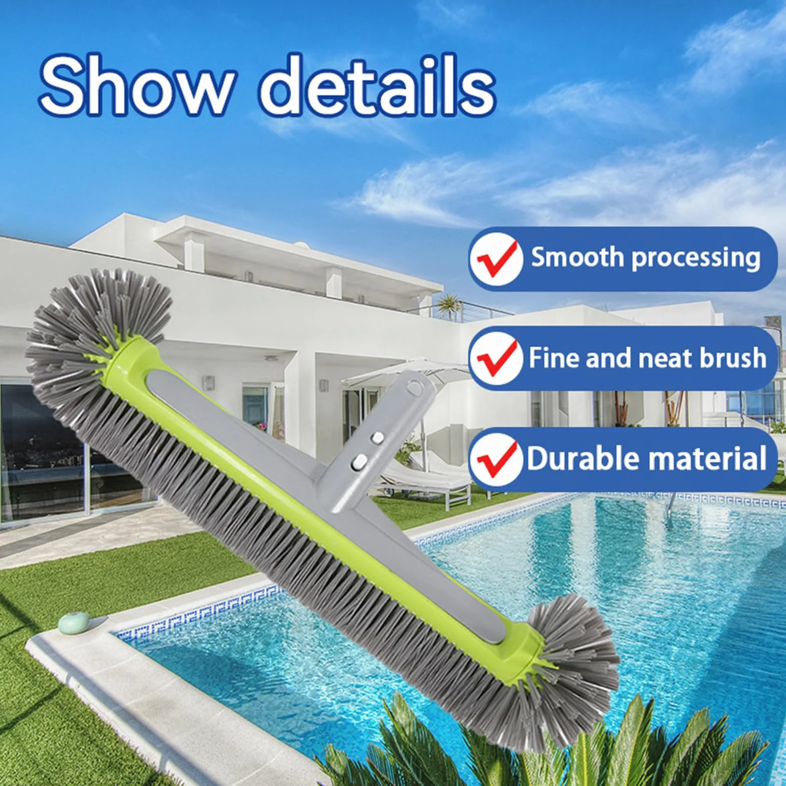 Sharplace Brosse de Piscine 45cm Accessoires Nettoyage Parois